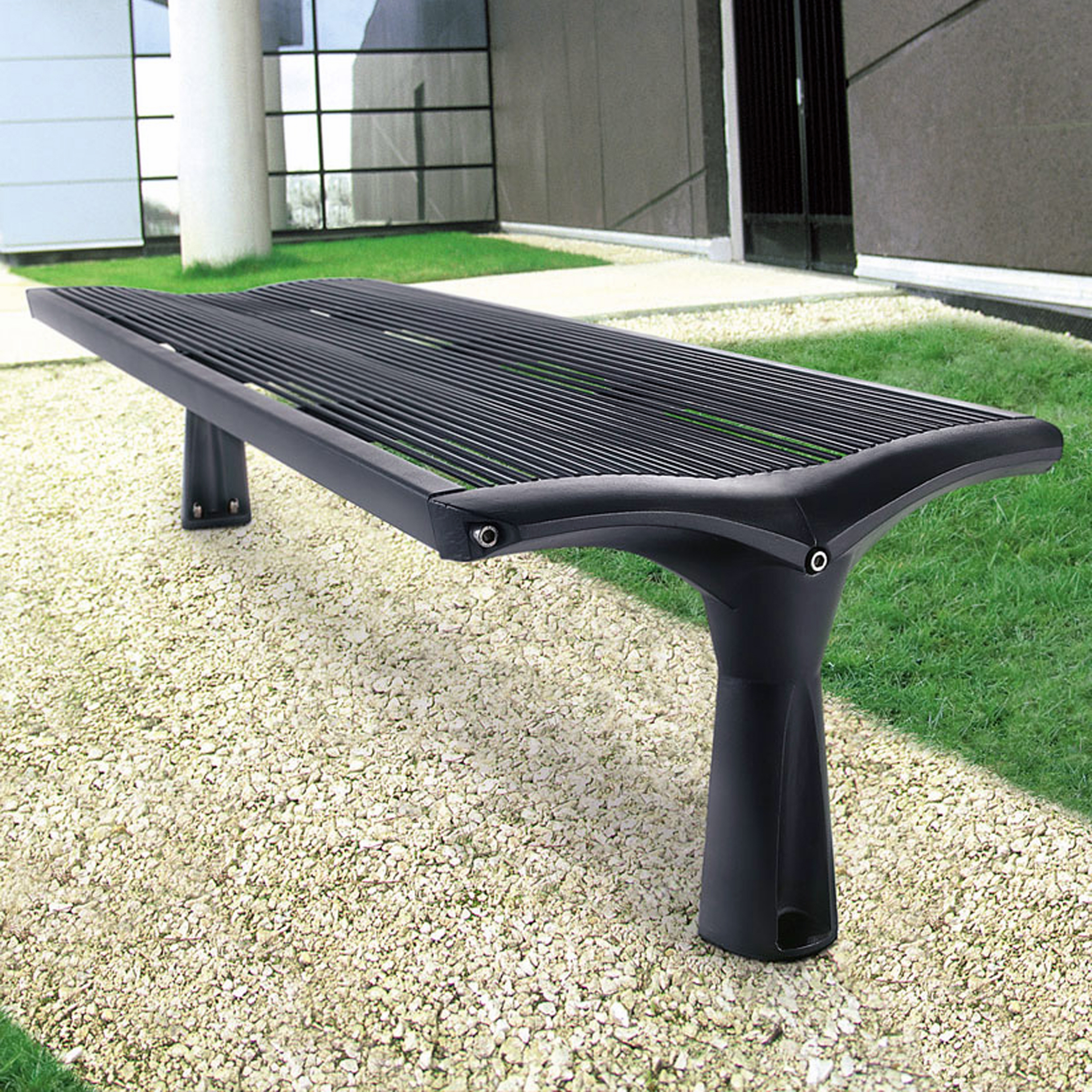 Afficher le produit Vesta banquette caillebotis du fabricant Concept Urbain
