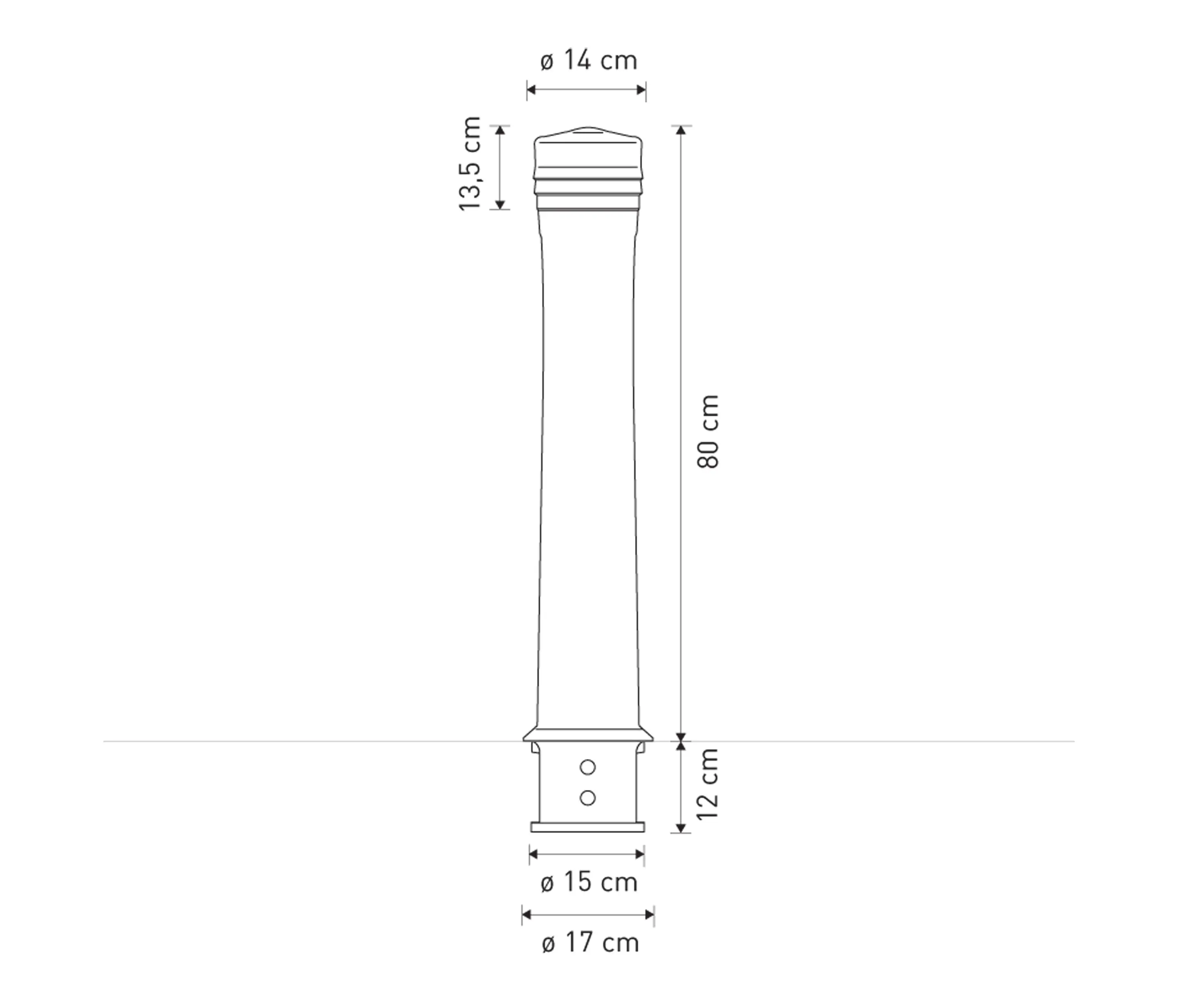 Concept Urbain - Vesta bollard T80