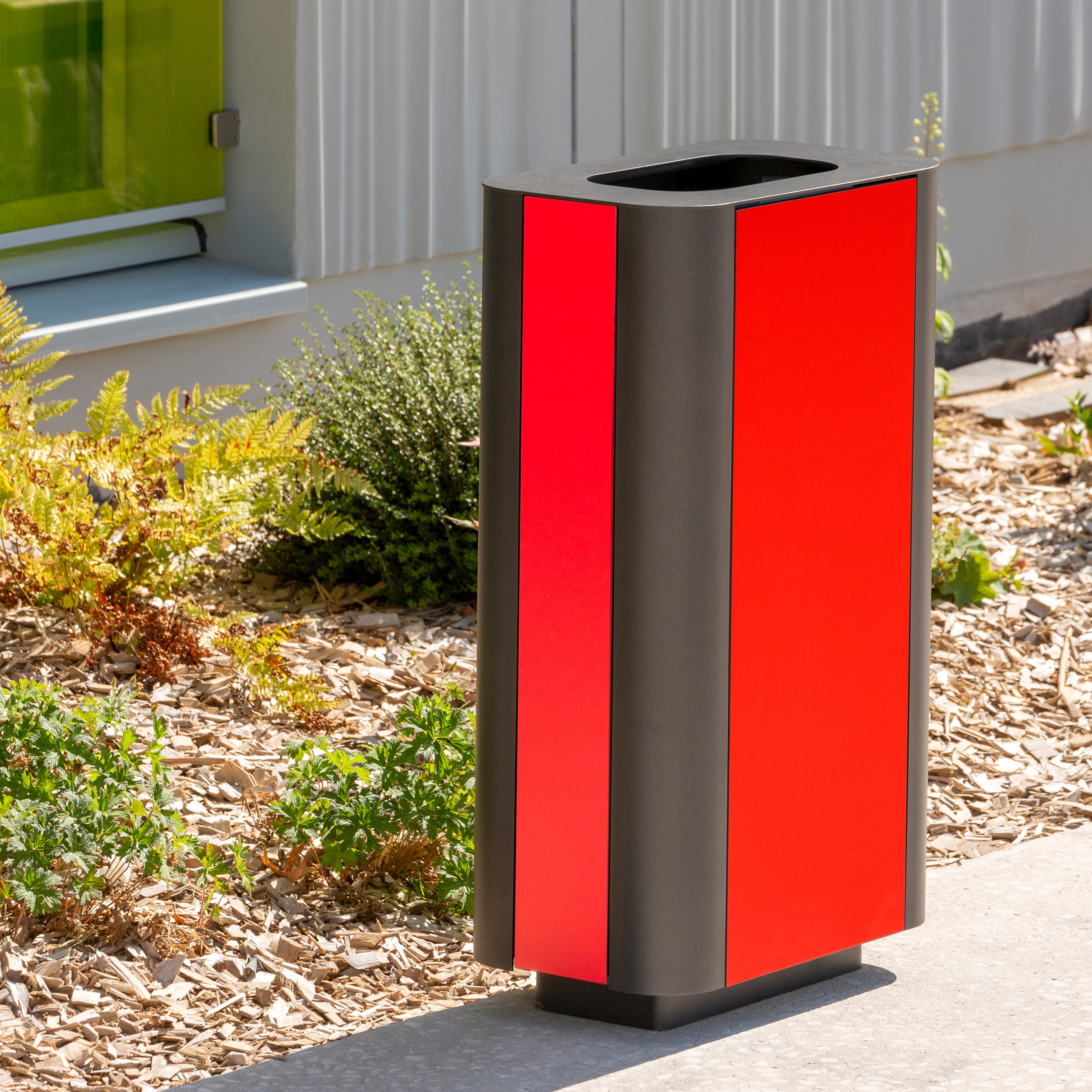 Display product Paosa Rectangular Litter Bin from manufacturer Concept Urbain