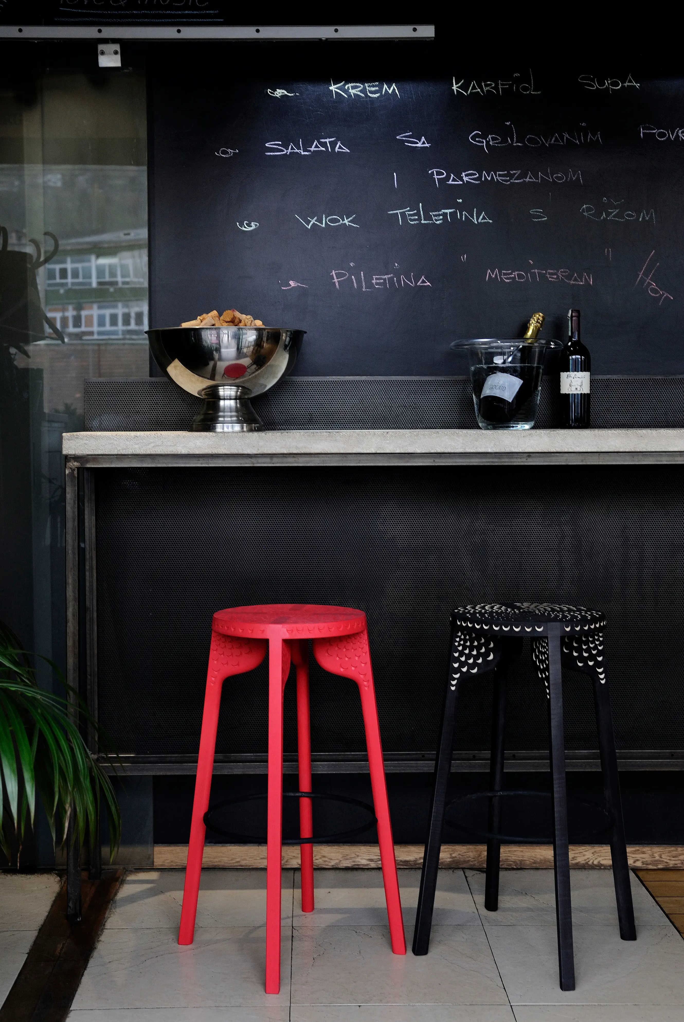 Zanat - Tattoo Bar Stool (carved)