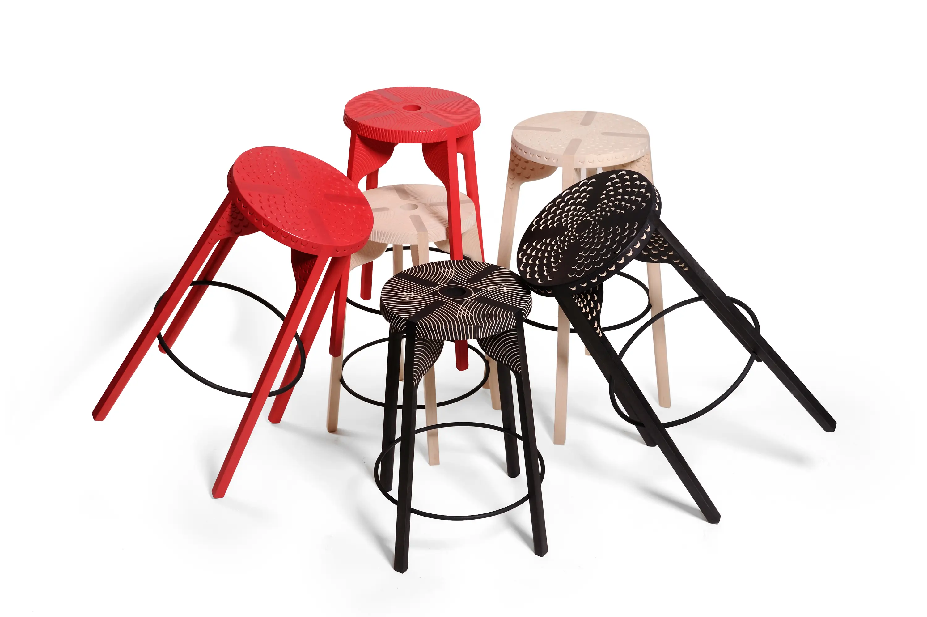 Zanat - Tattoo Bar Stool (carved)