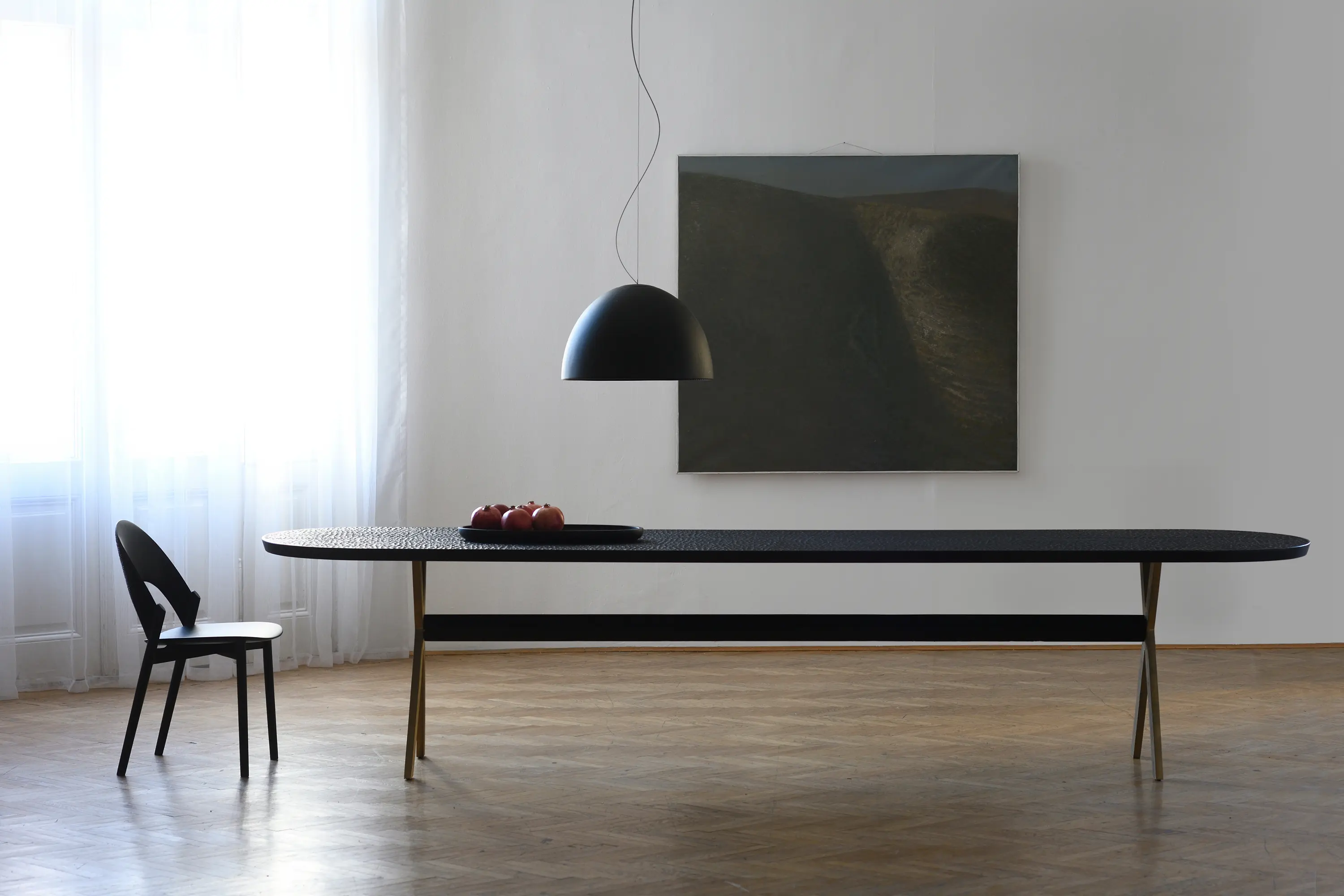Zanat - Touch Table with bronze legs