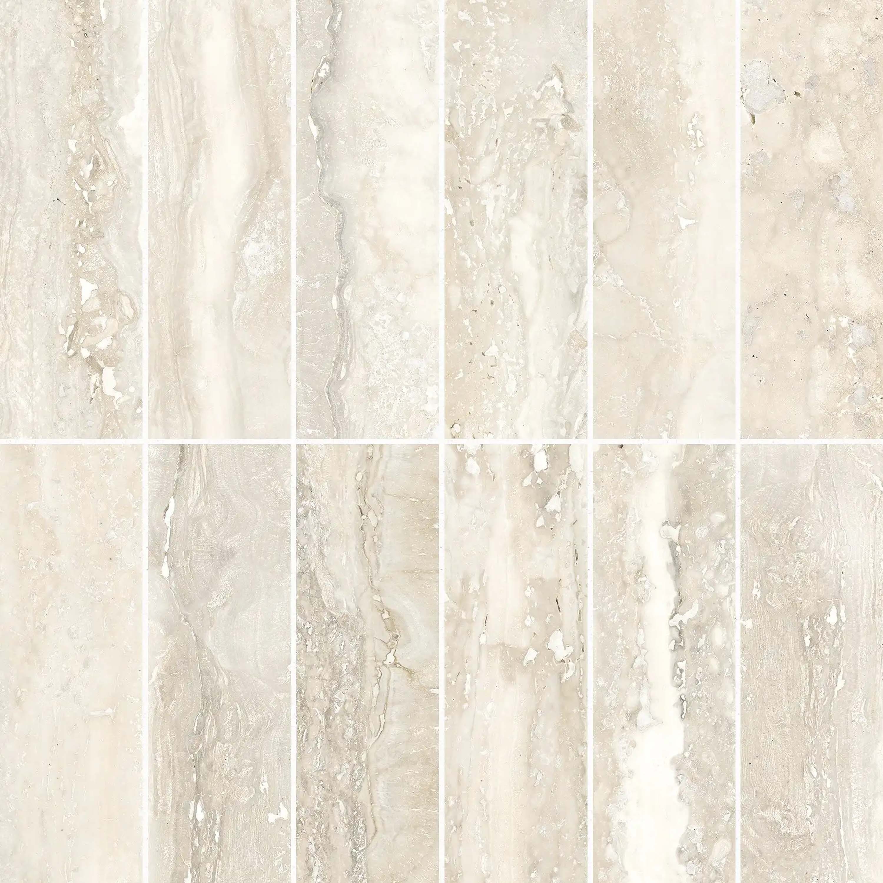 Solid Ground | Mosaic - 5 × 15 cm - beach white
