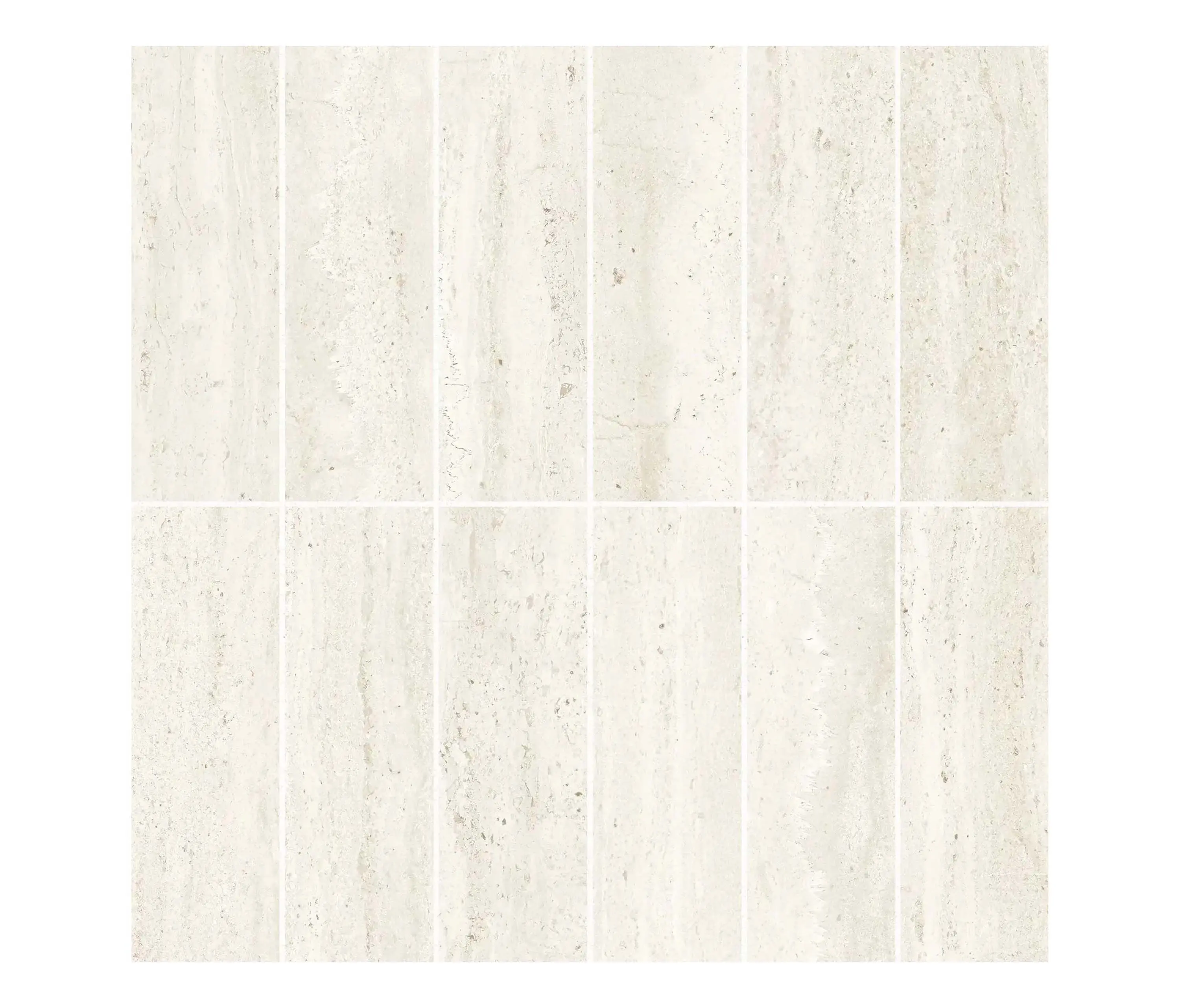 AGROB BUCHTAL - Solid Ground | Mosaique - 5 × 15 cm - italian white