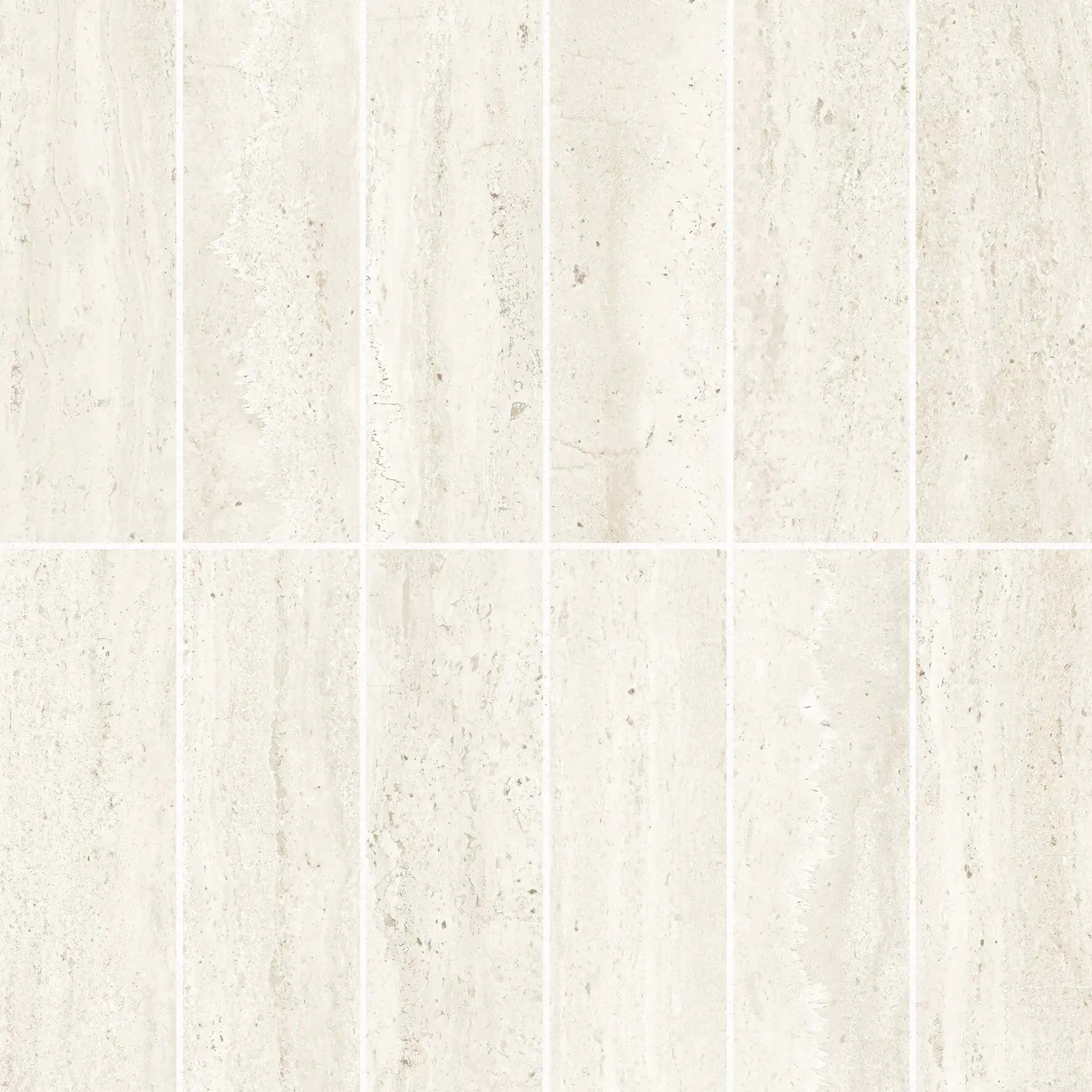Solid Ground | Mosaic - 5 × 15 cm - italian white