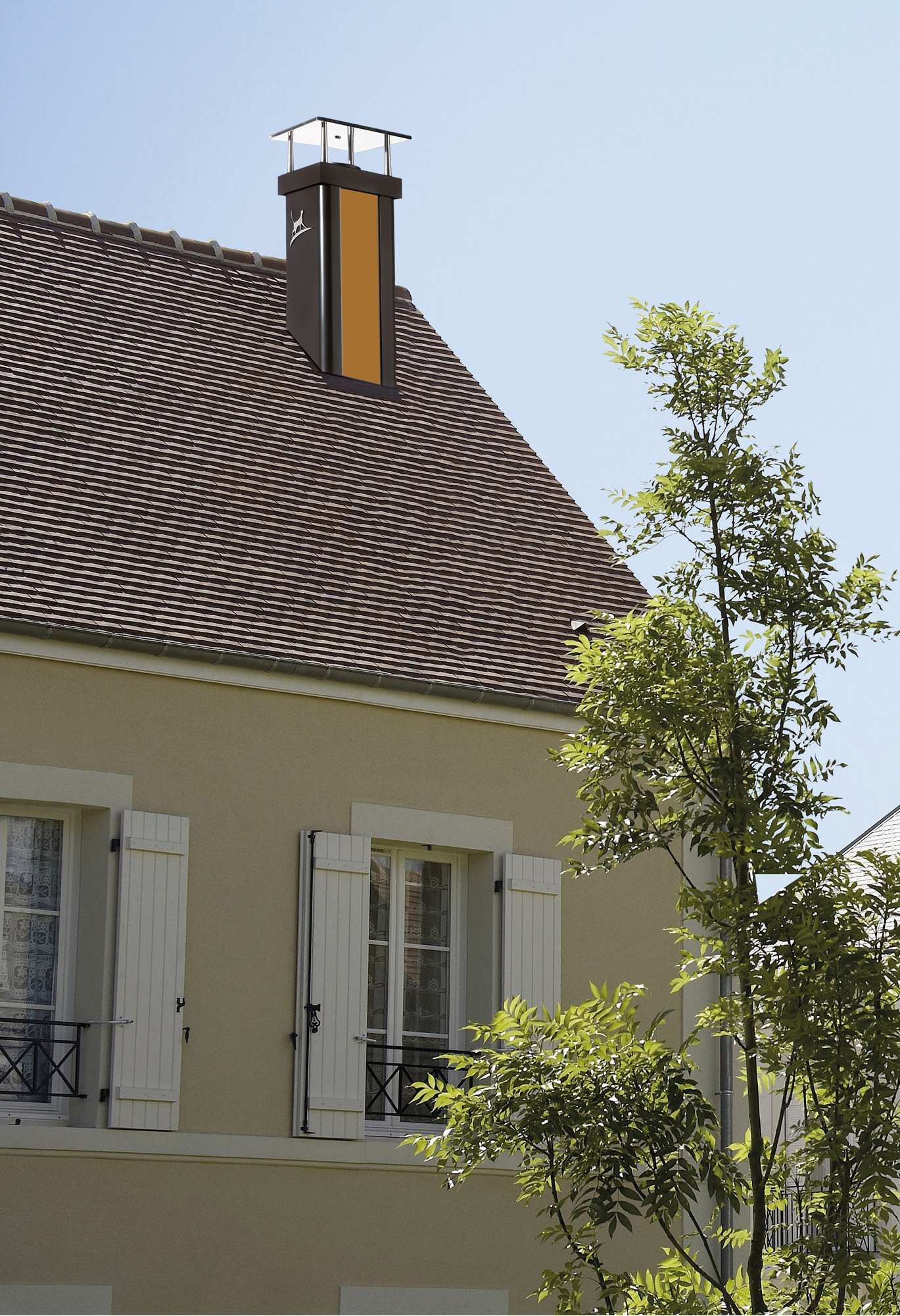 Produkt Luminance Nuanciel yellow chimney stack des Herstellers Poujoulat anzeigen