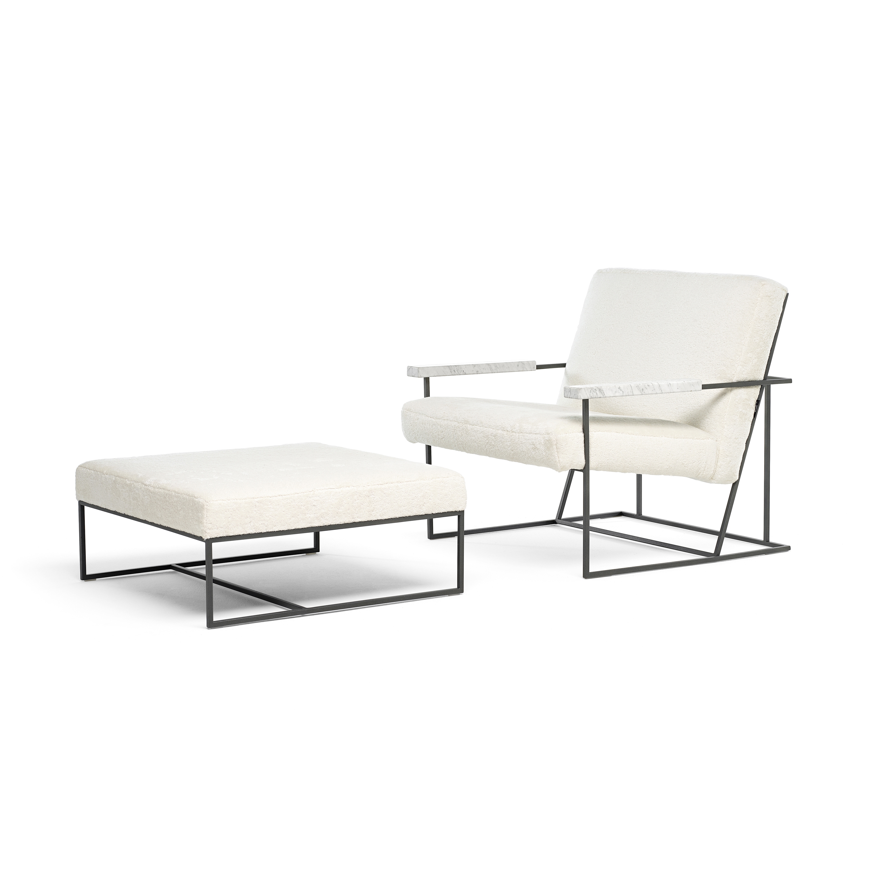 Display product Gotham BATH armchair and pouf from manufacturer Eponimo