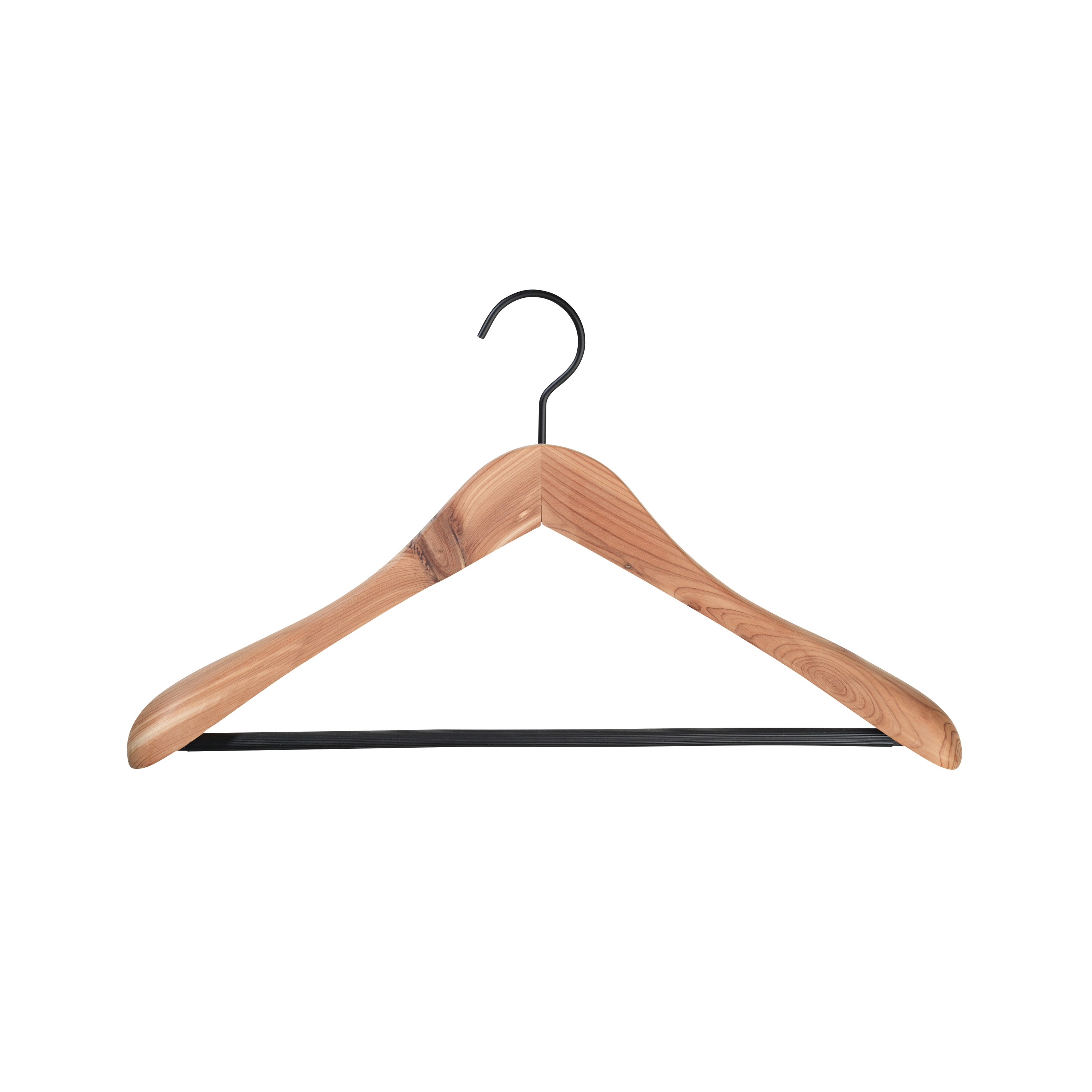 Cedar coat hanger with bar