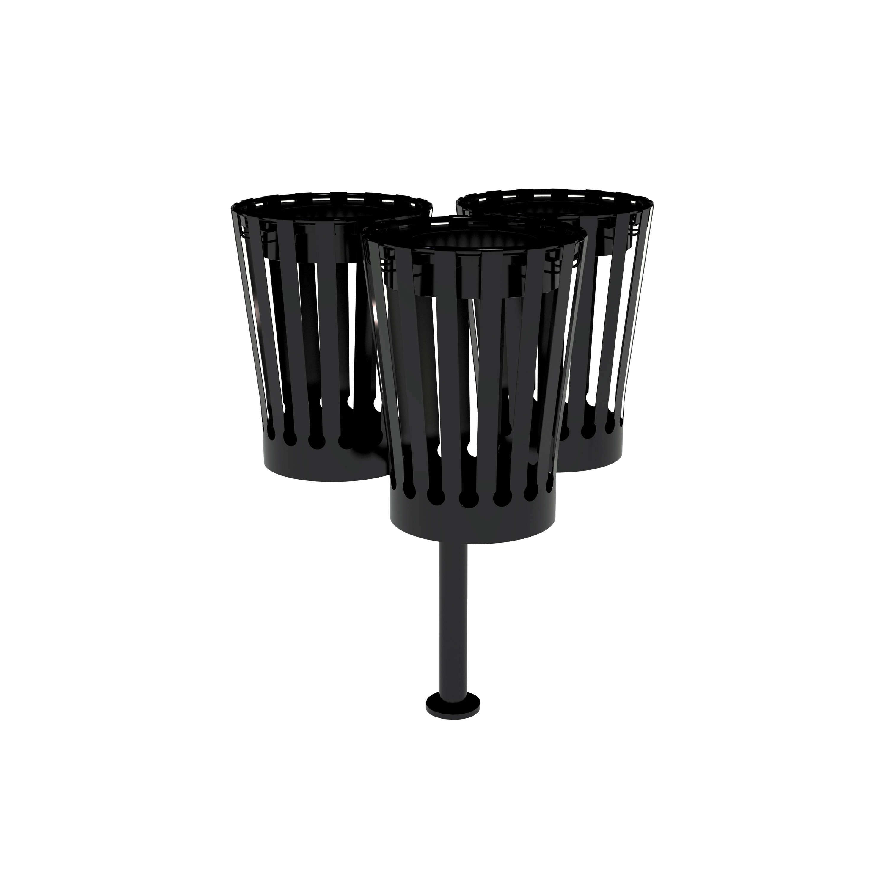 Cutout trible bin