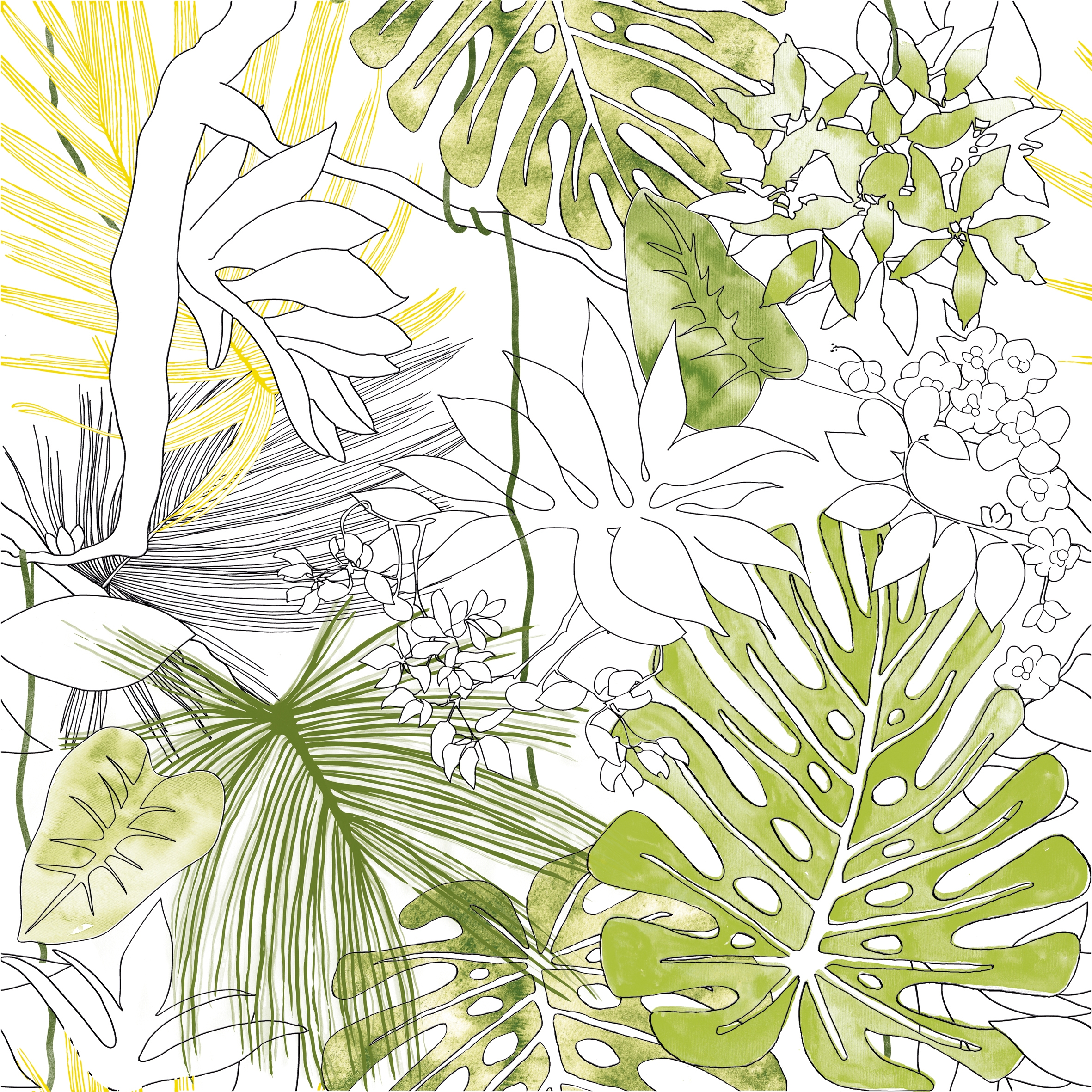 Mostra il prodotto Jungle animaliér Flora Equatoriale | JU6060FL del produttore Ornamenta