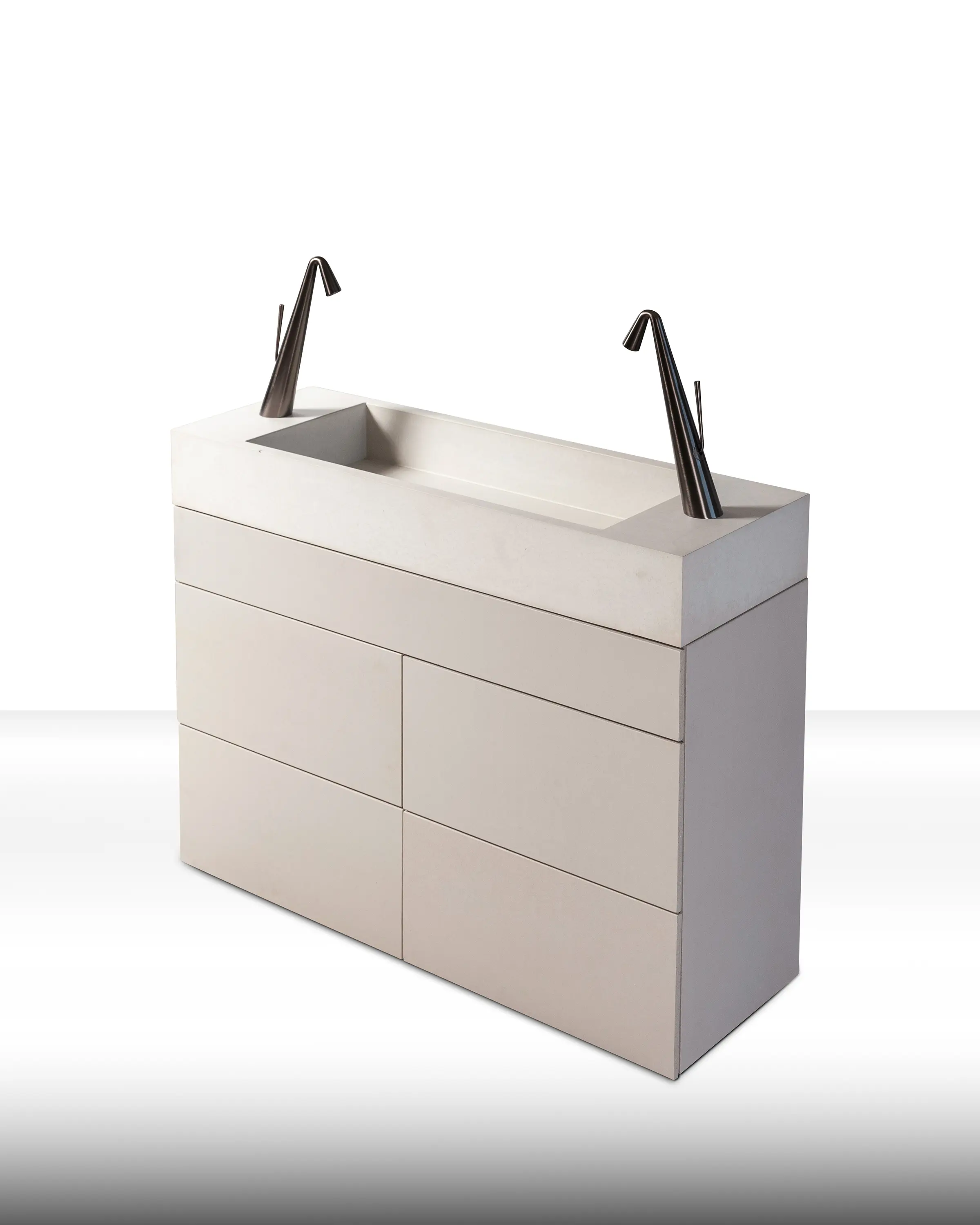 Dade Design AG concrete works Beton - dade ELEMENT | dade ELEMENT 120/90 His Hers concrete sink