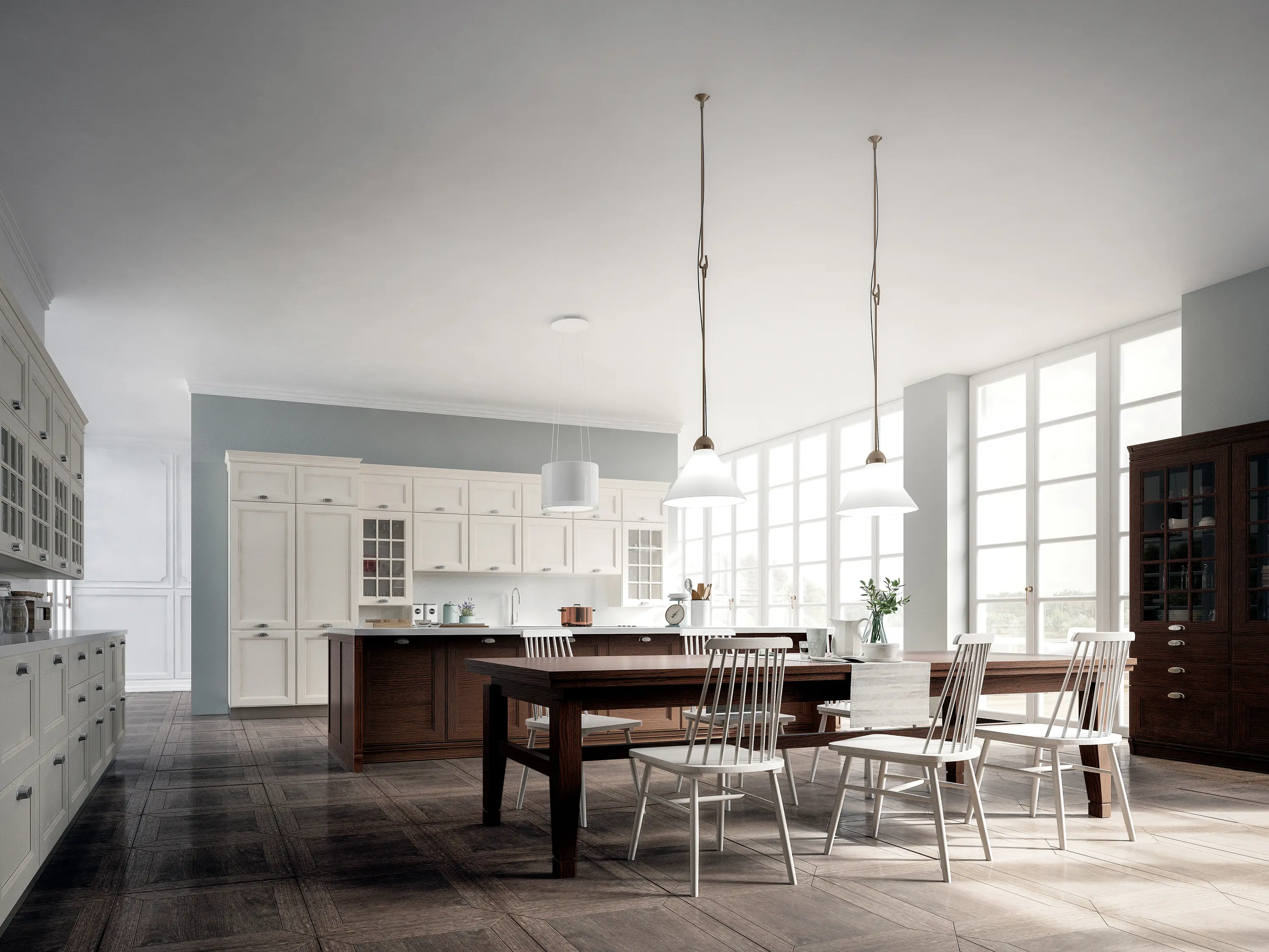 GD Arredamenti - Kate classic fitted kitchen in solid ash wood