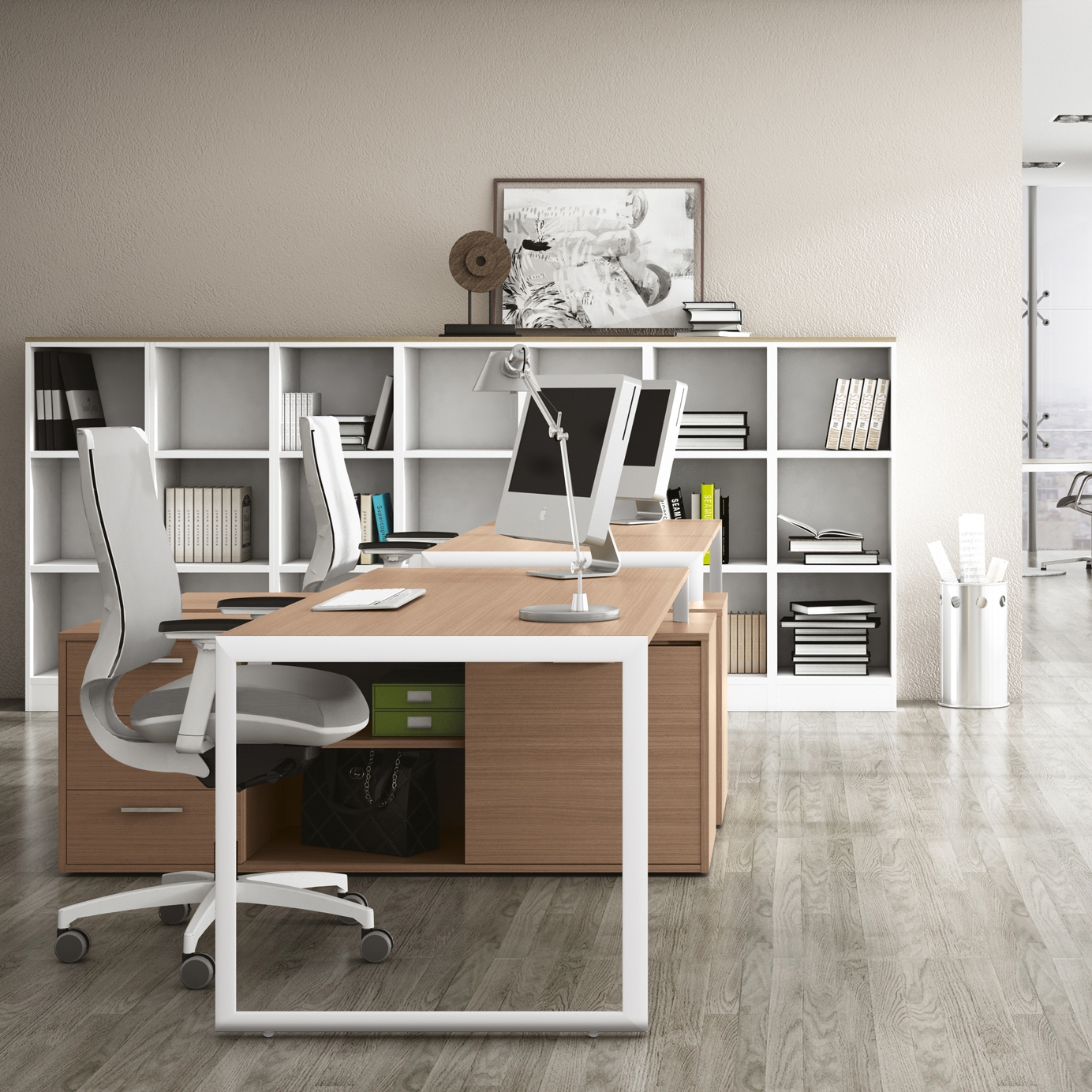 Mostrar el producto Meta | Blanco | Teak Natural del fabricante Ofifran