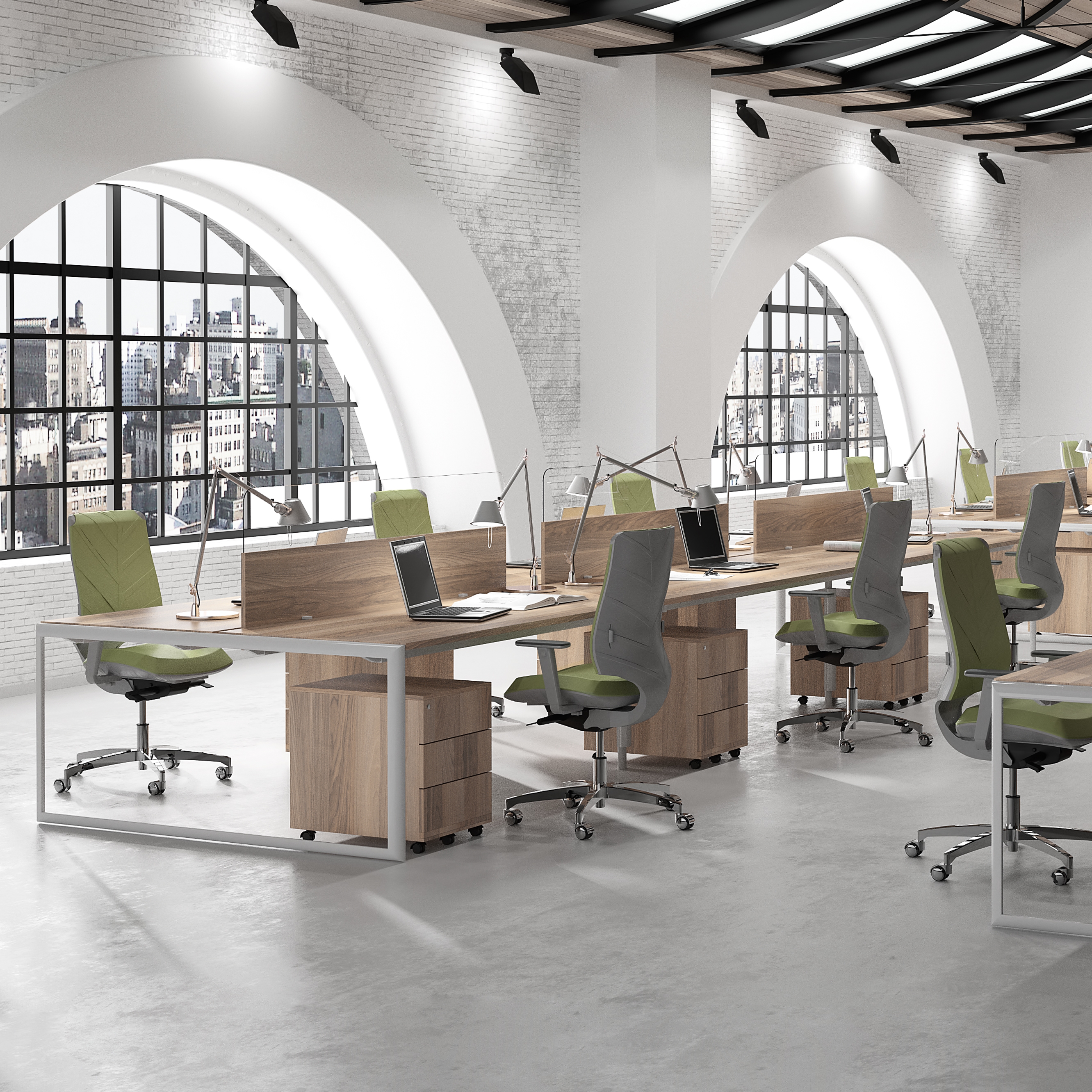 Display product Meta | Blanco | Siena Nogal from manufacturer Ofifran