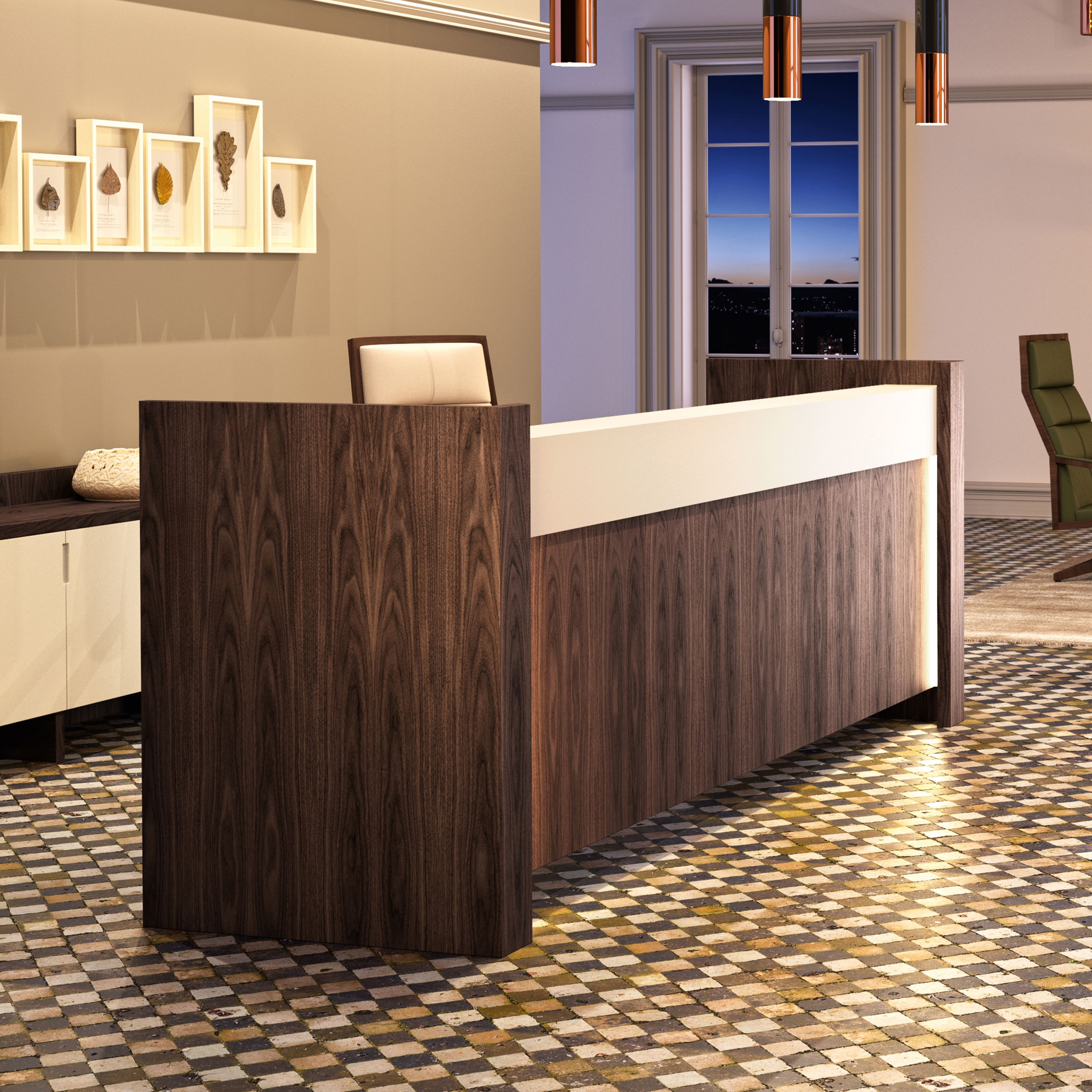 Vertoon produk Freeport Reception Desk van vervaardiger Ofifran