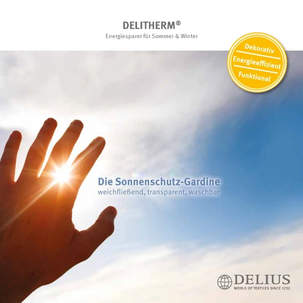 Preview image for the file DELITHERM® - Die Sonnenschutz-Gardine | Flyer