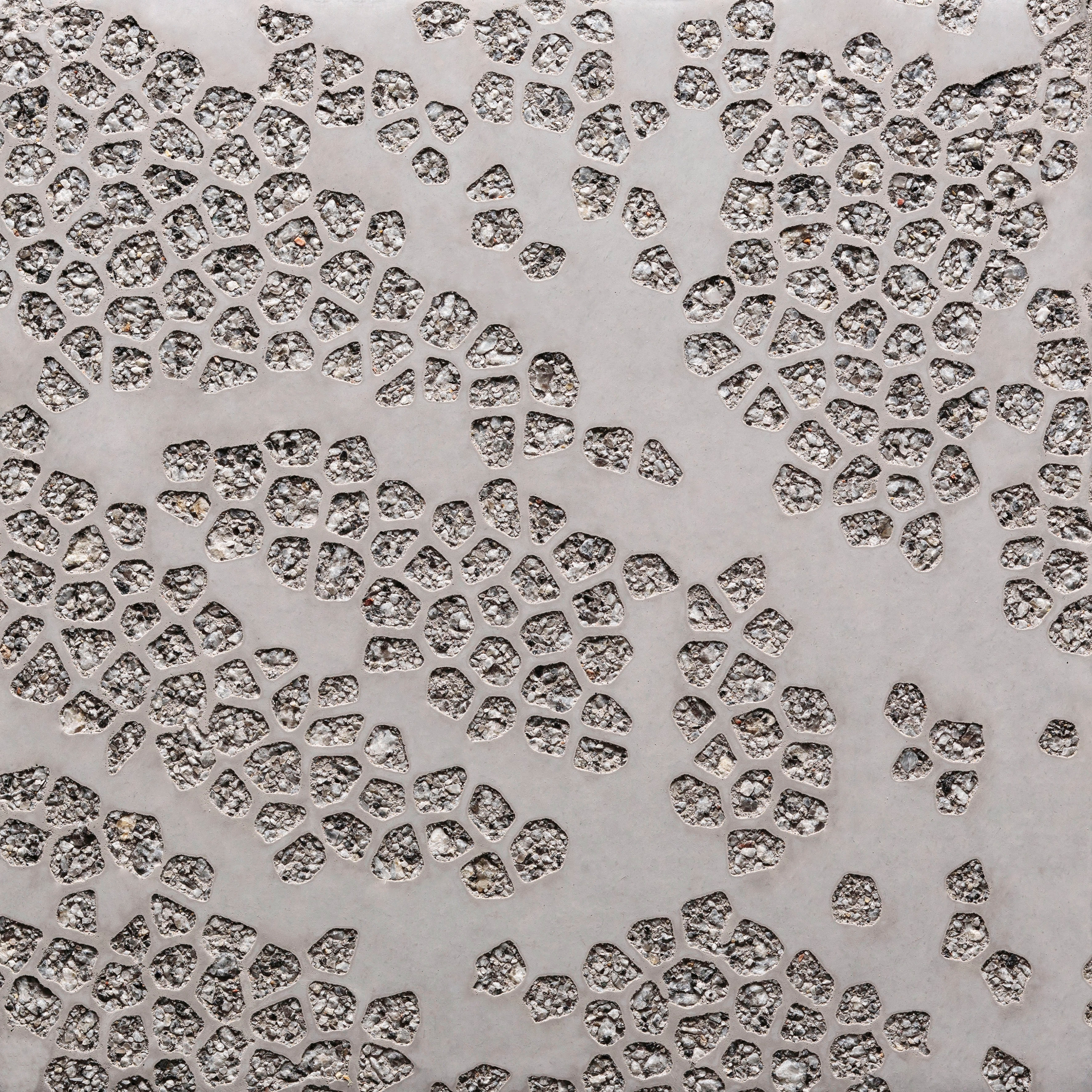Display product GCFlow Mosaic Ellipse grey cement - grey aggregate from manufacturer Graphic Concrete