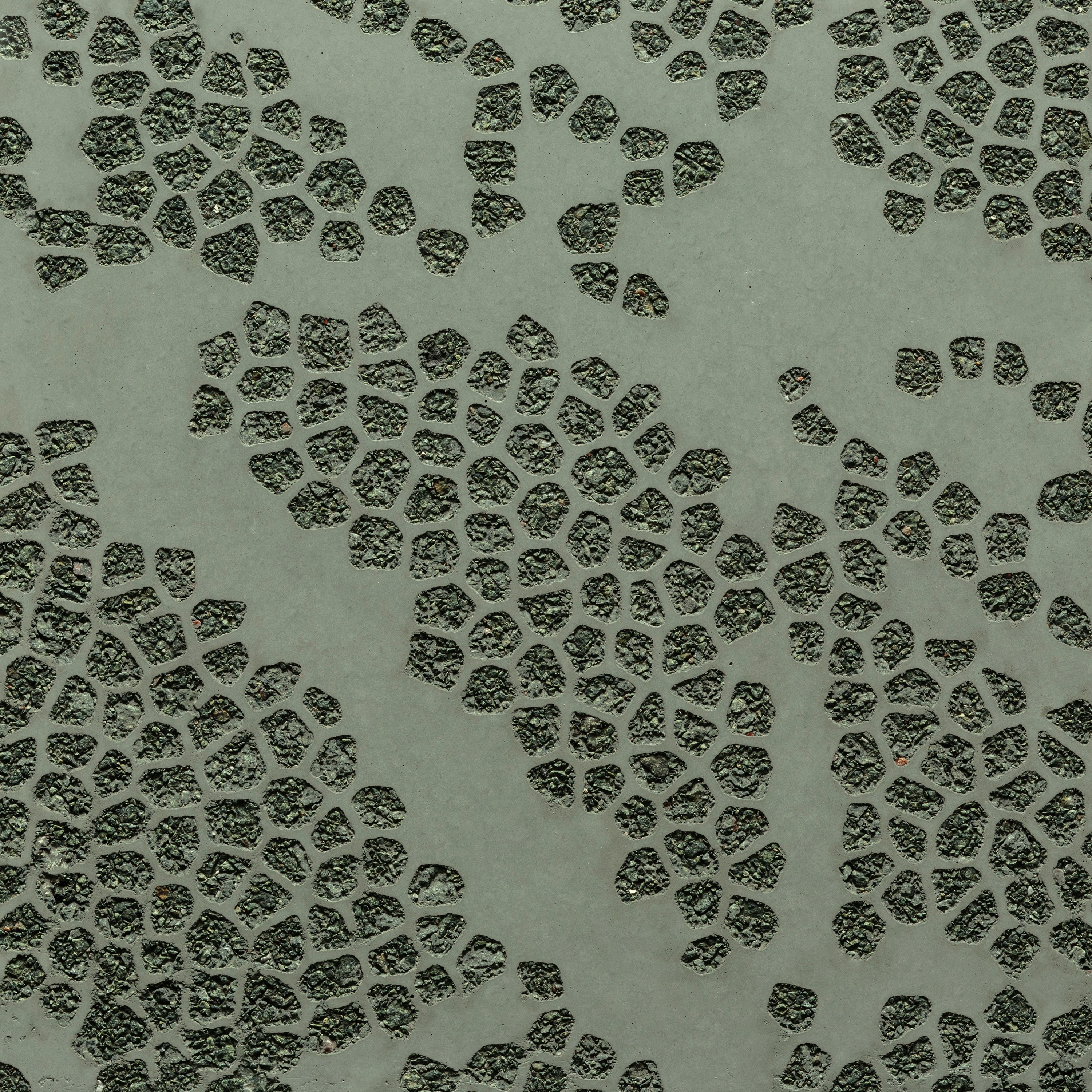 Display product GCFlow Mosaic Ellipse green cement - green aggregate from manufacturer Graphic Concrete