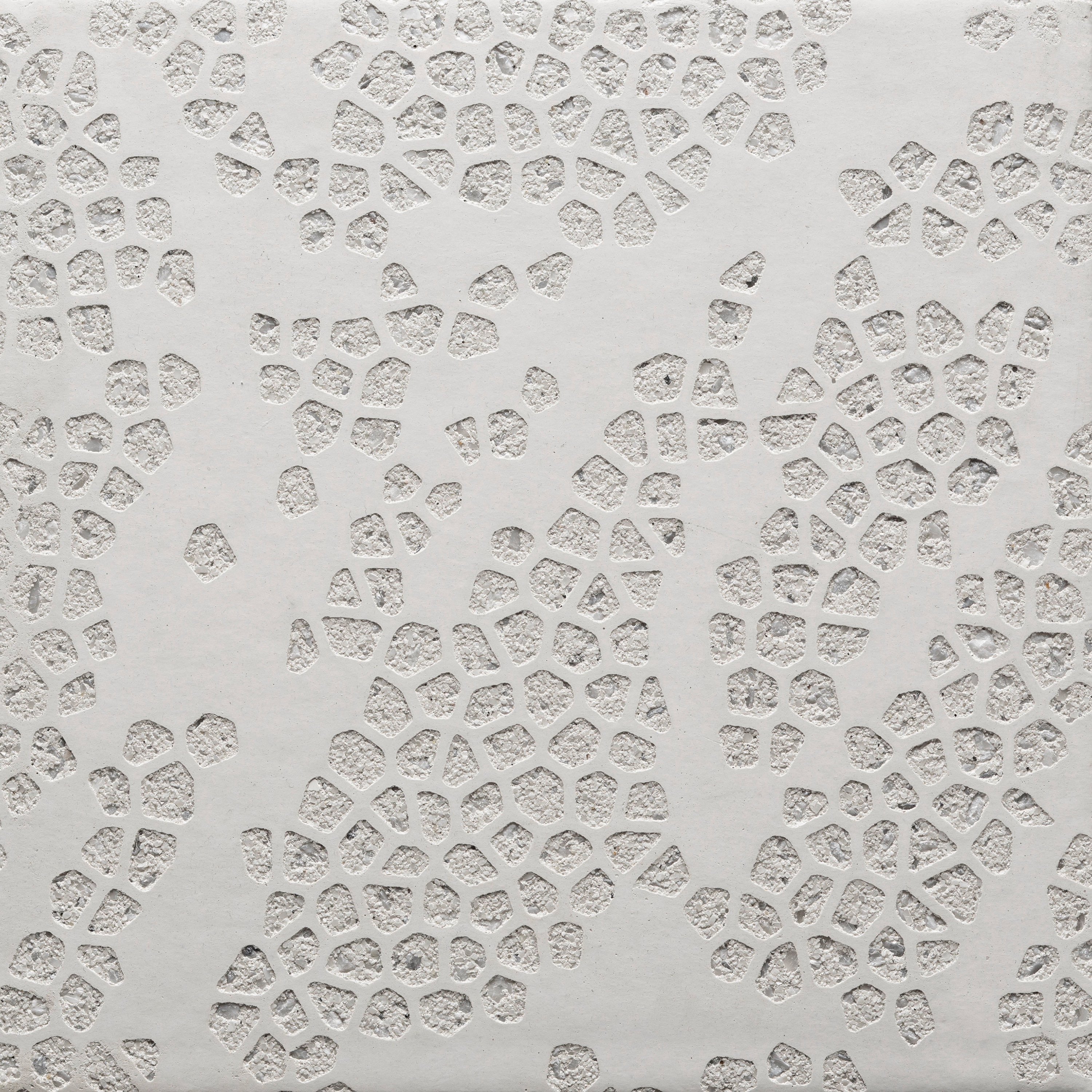Display product GCFlow Mosaic Ellipse white cement - white aggregate from manufacturer Graphic Concrete