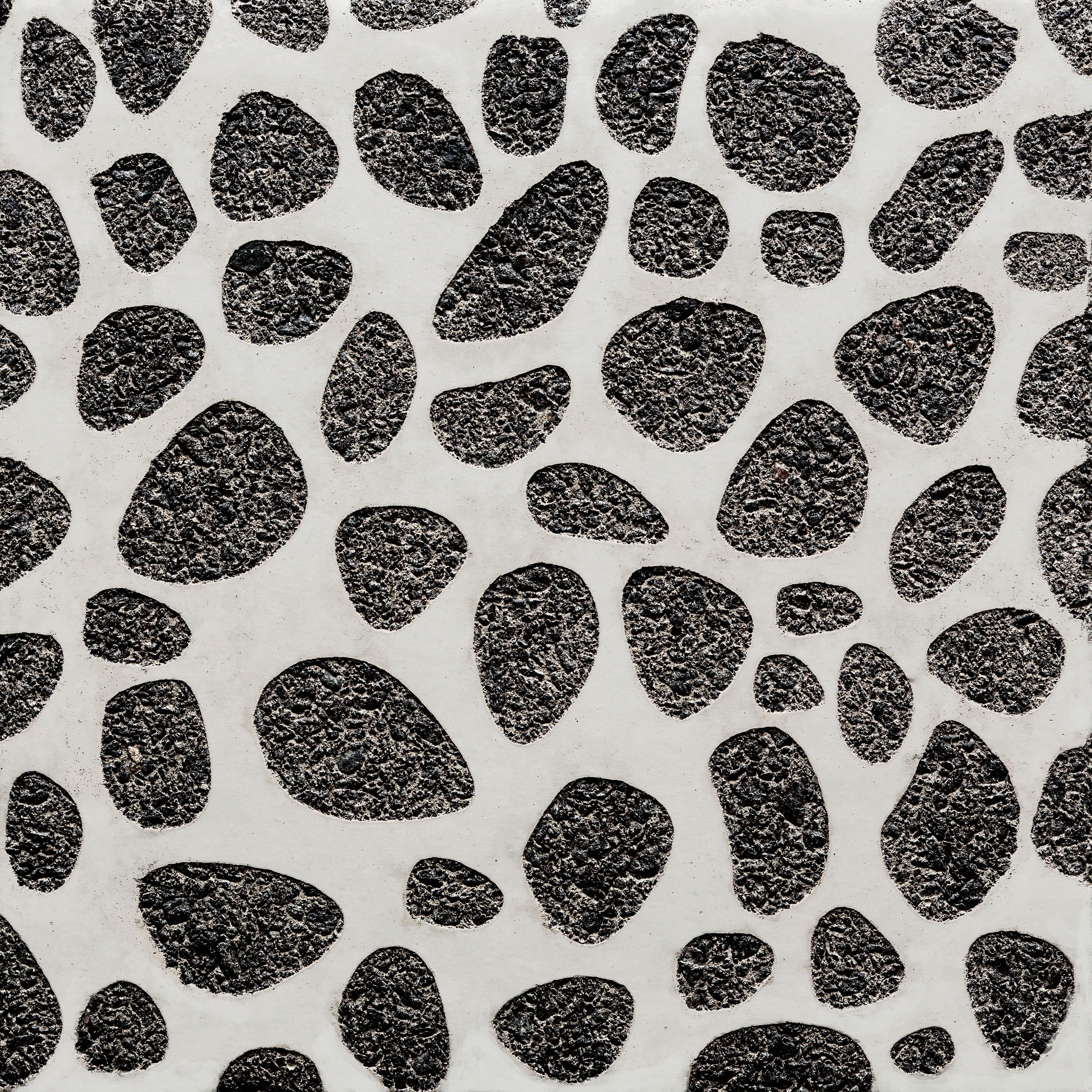 Afficher le produit GCNature Pebbles25 nega white cement - black aggregate du fabricant Graphic Concrete