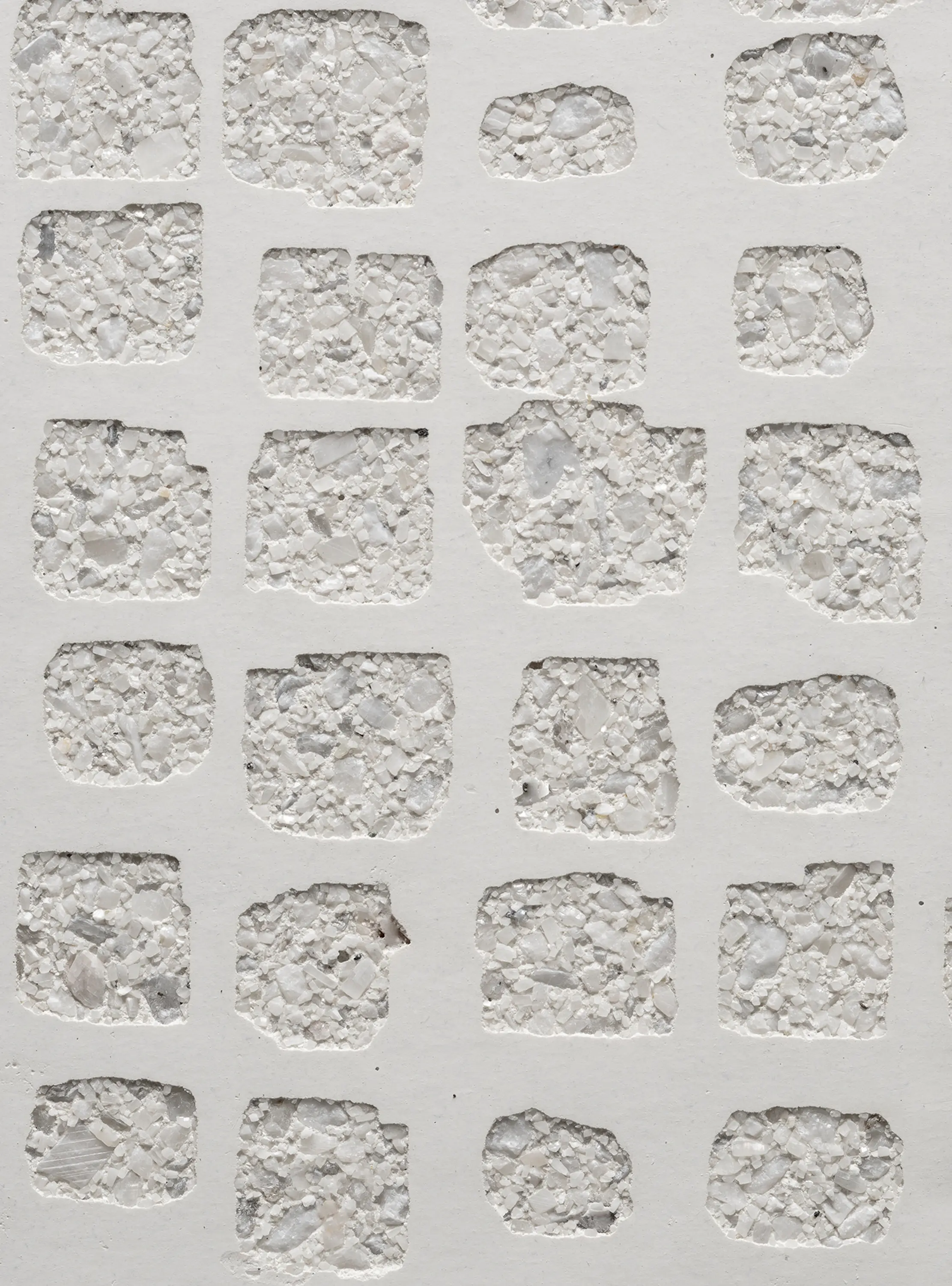 Graphic Concrete - GCTexture Turtle nega white cement - white aggregate