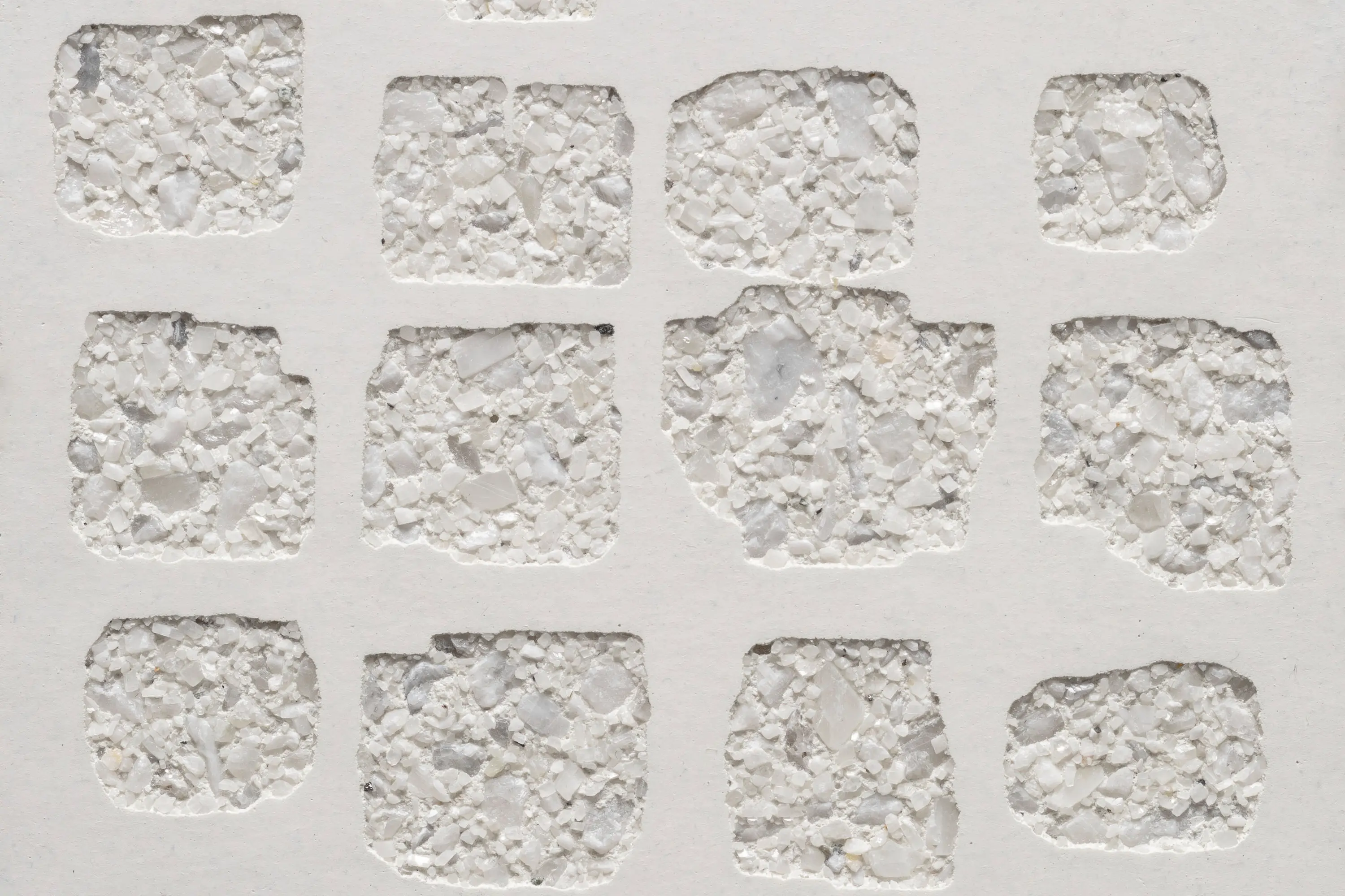 Graphic Concrete - GCTexture Turtle nega white cement - white aggregate