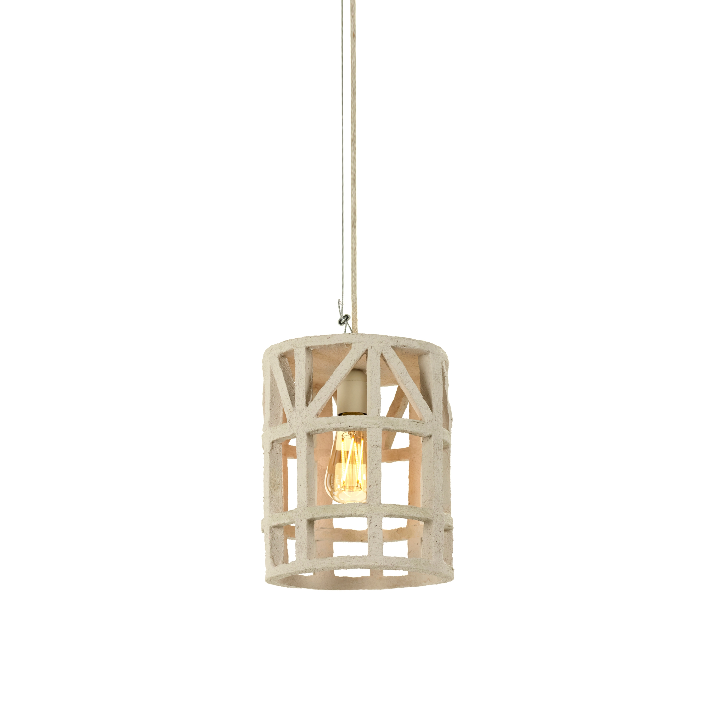 Earth Hanging Lamp Paper Mache Beige S