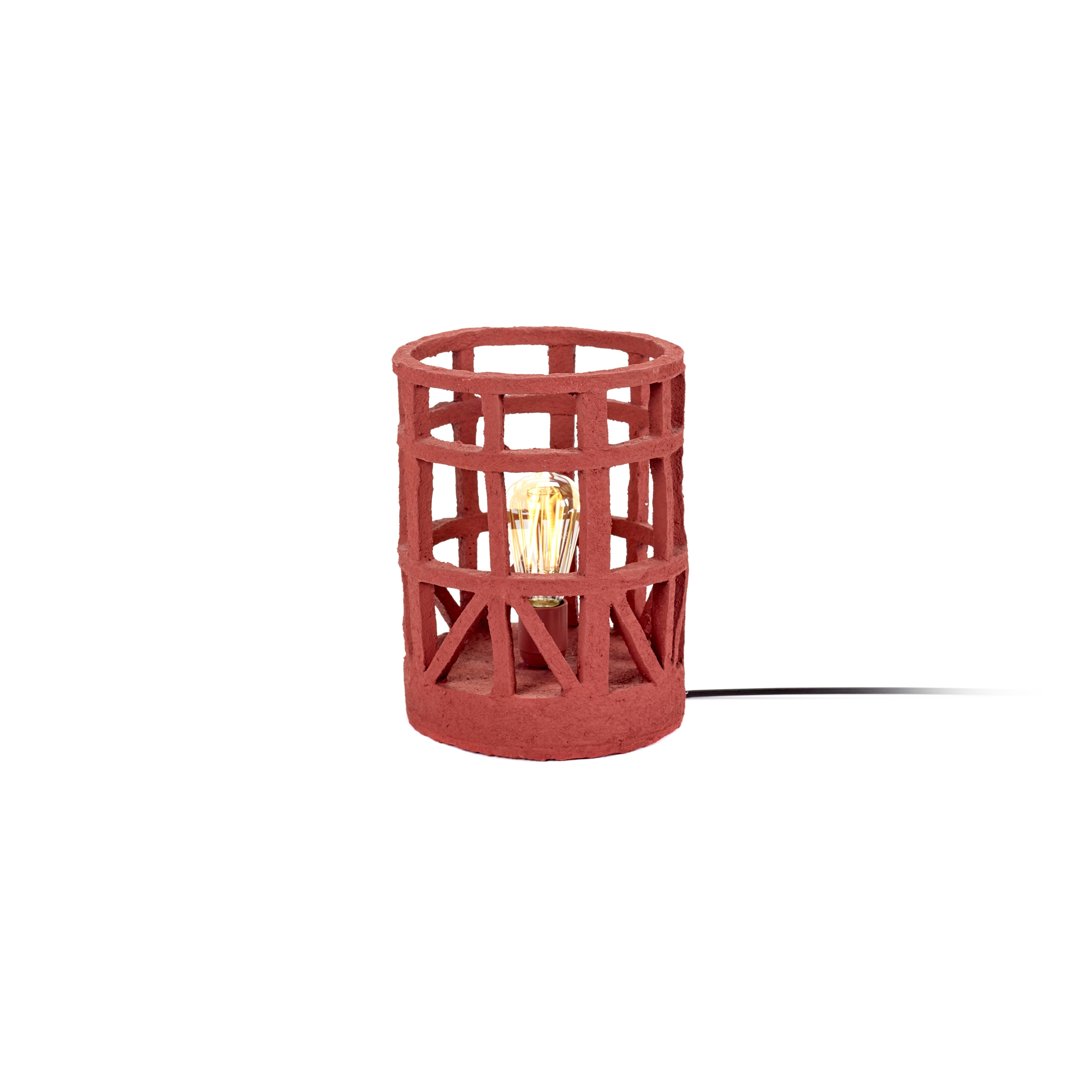 Display product Earth Standing Lamp Paper Mache Red S from manufacturer Serax