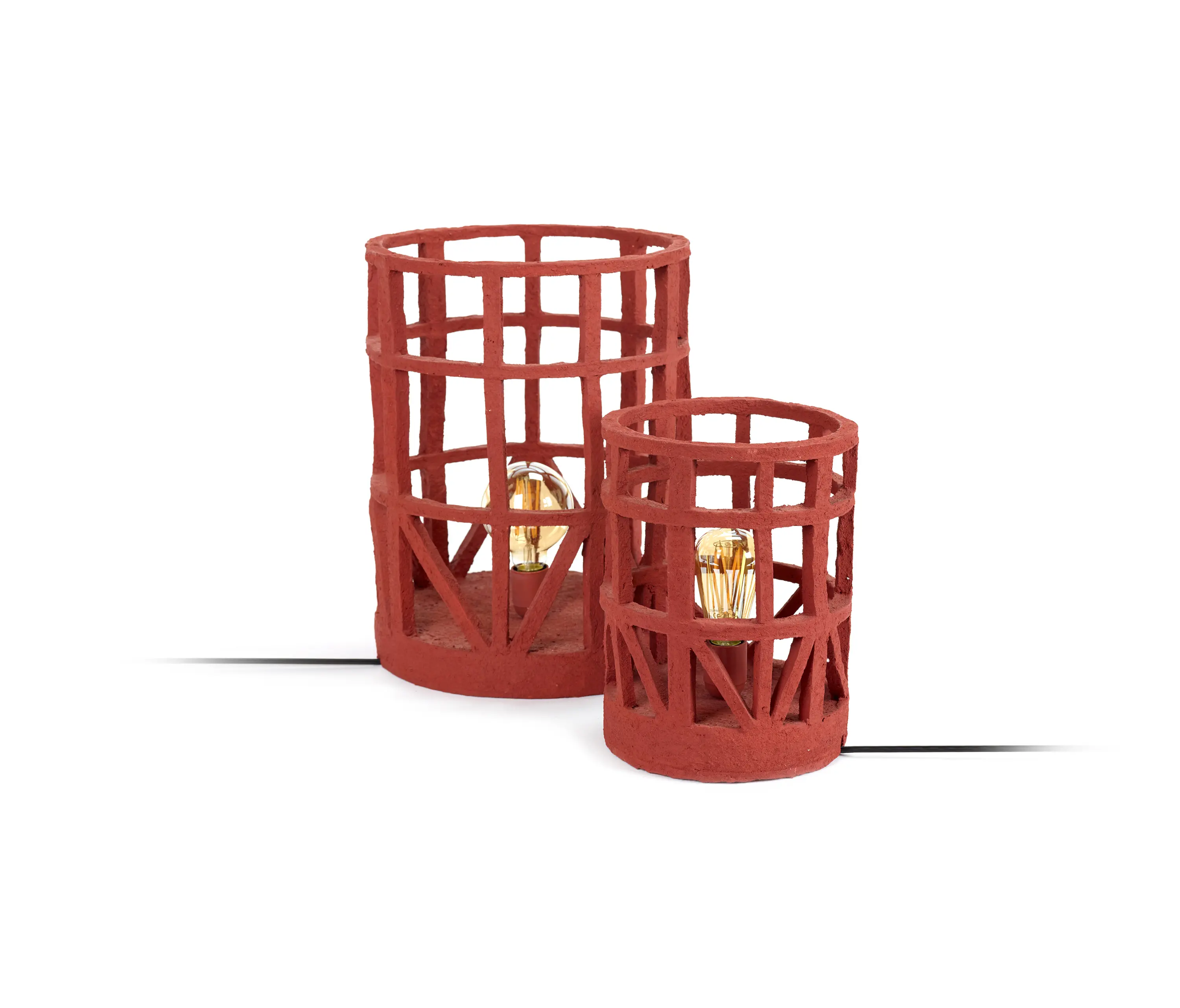 Serax - Earth Standing Lamp Paper Mache Red S
