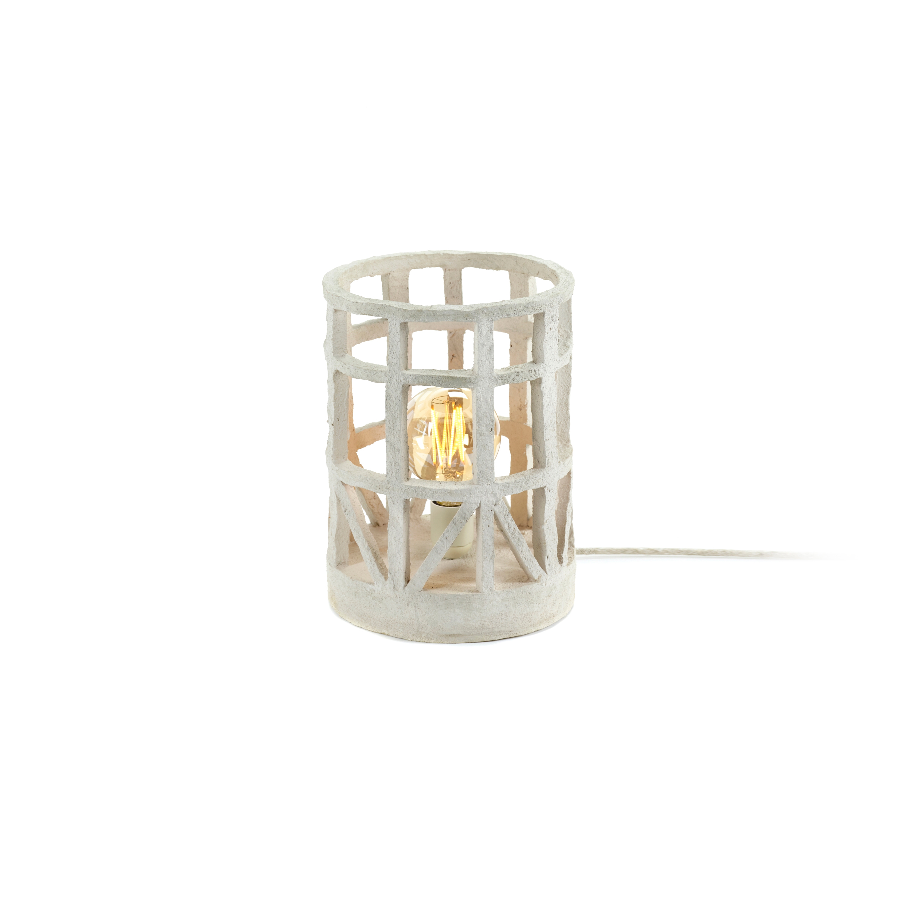 Earth Standing Lamp Paper Mache Beige S