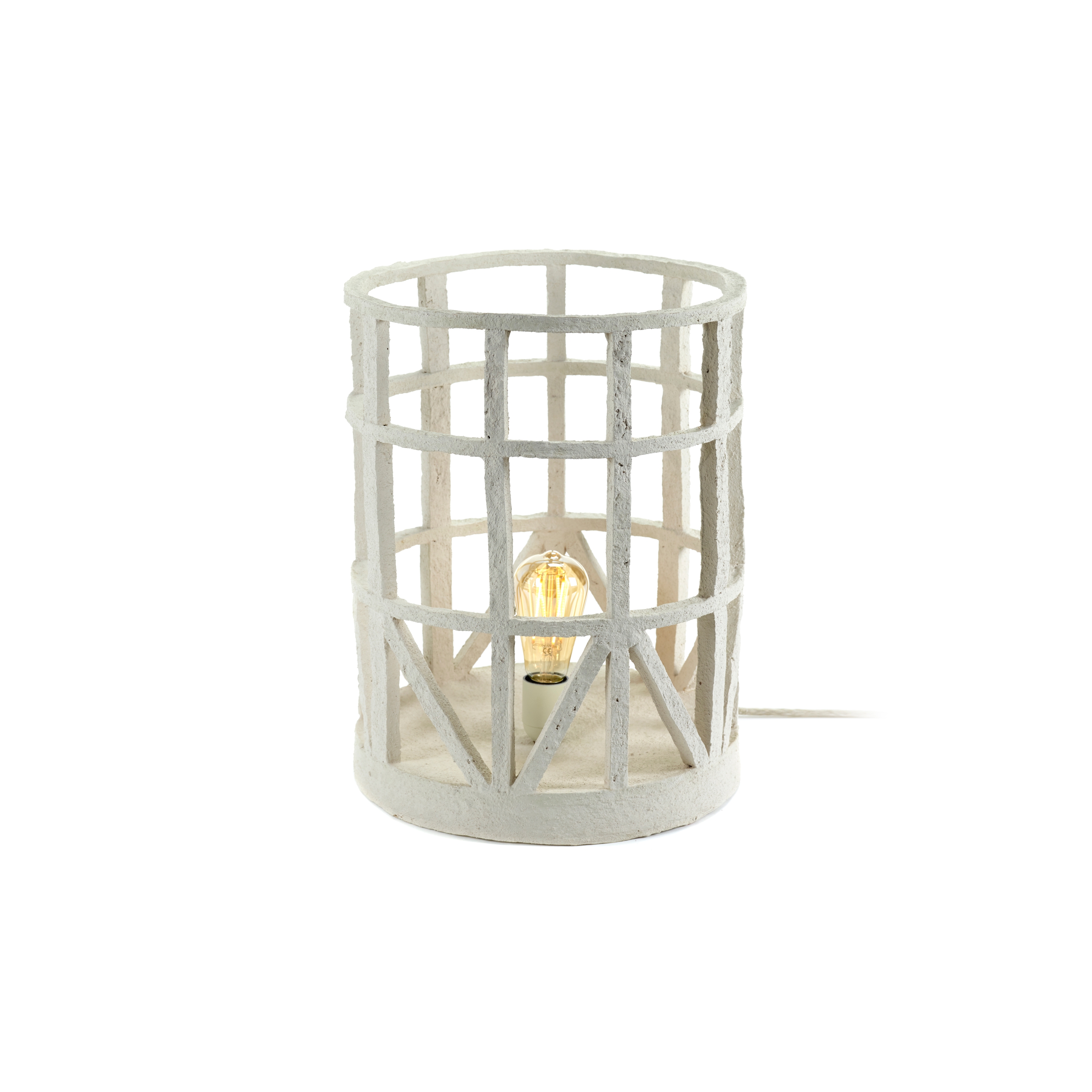 Earth Standing Lamp Paper Mache Beige L