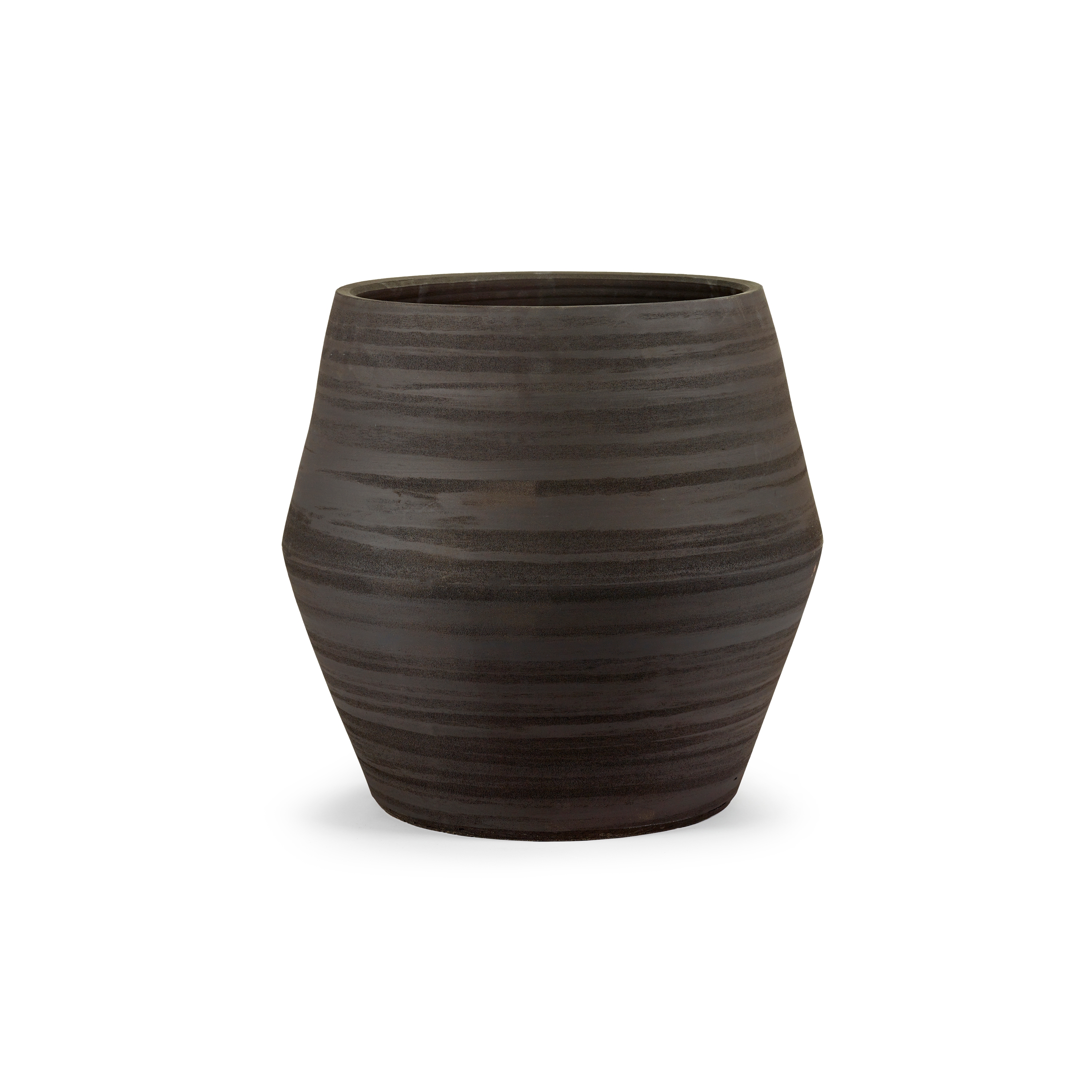 Construct Flower Pot L Black