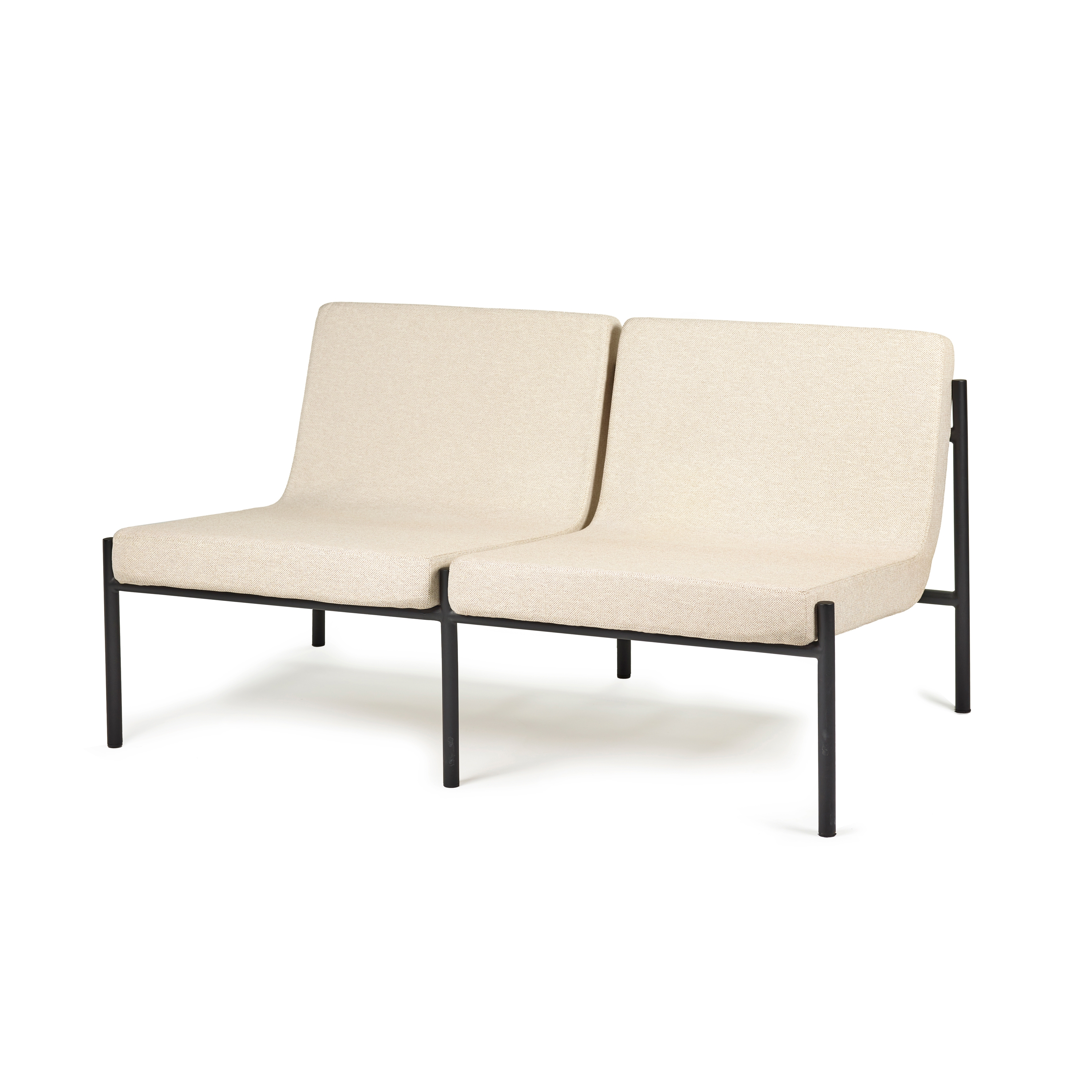 Curve 2 Seat Sofa Cream White