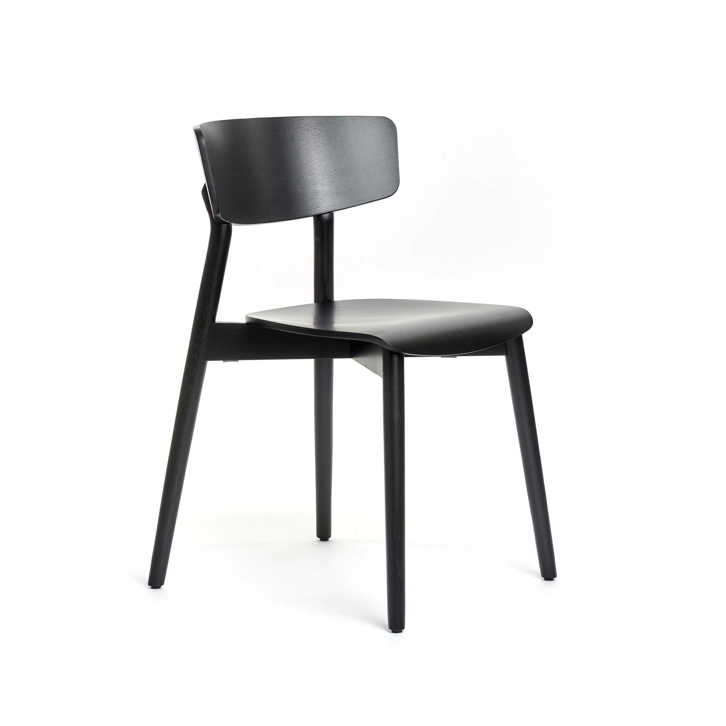 Marlon Stacking Chair, Oak Black