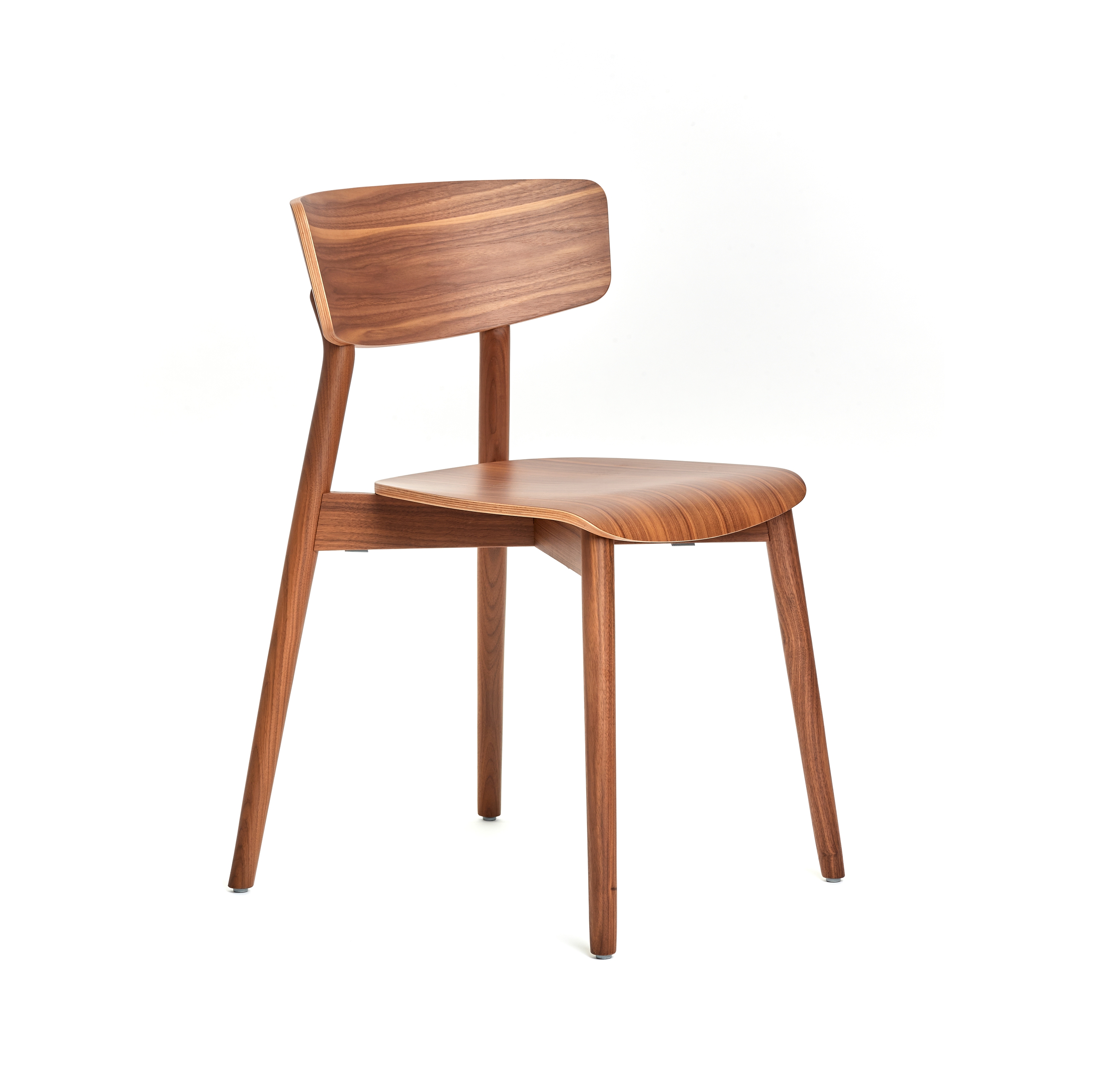 Marlon Stacking Chair, Walnut