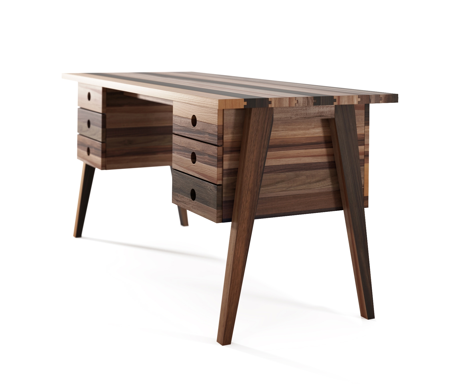 Vertoon produk Brooklyn DESK TABLE 6 DRAWERS van vervaardiger Karpenter