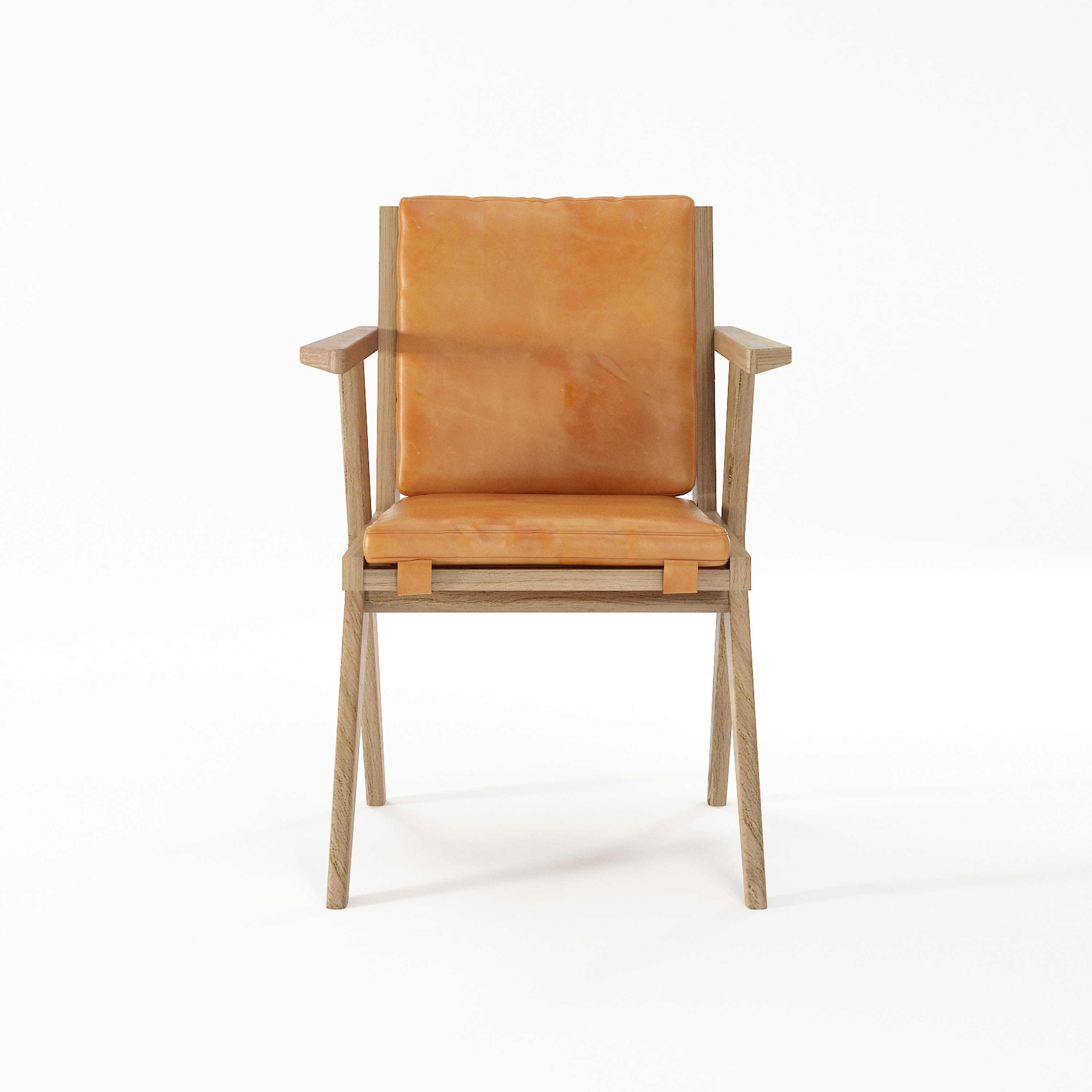 Tribute ARMCHAIR with LEATHER Tan Cognac