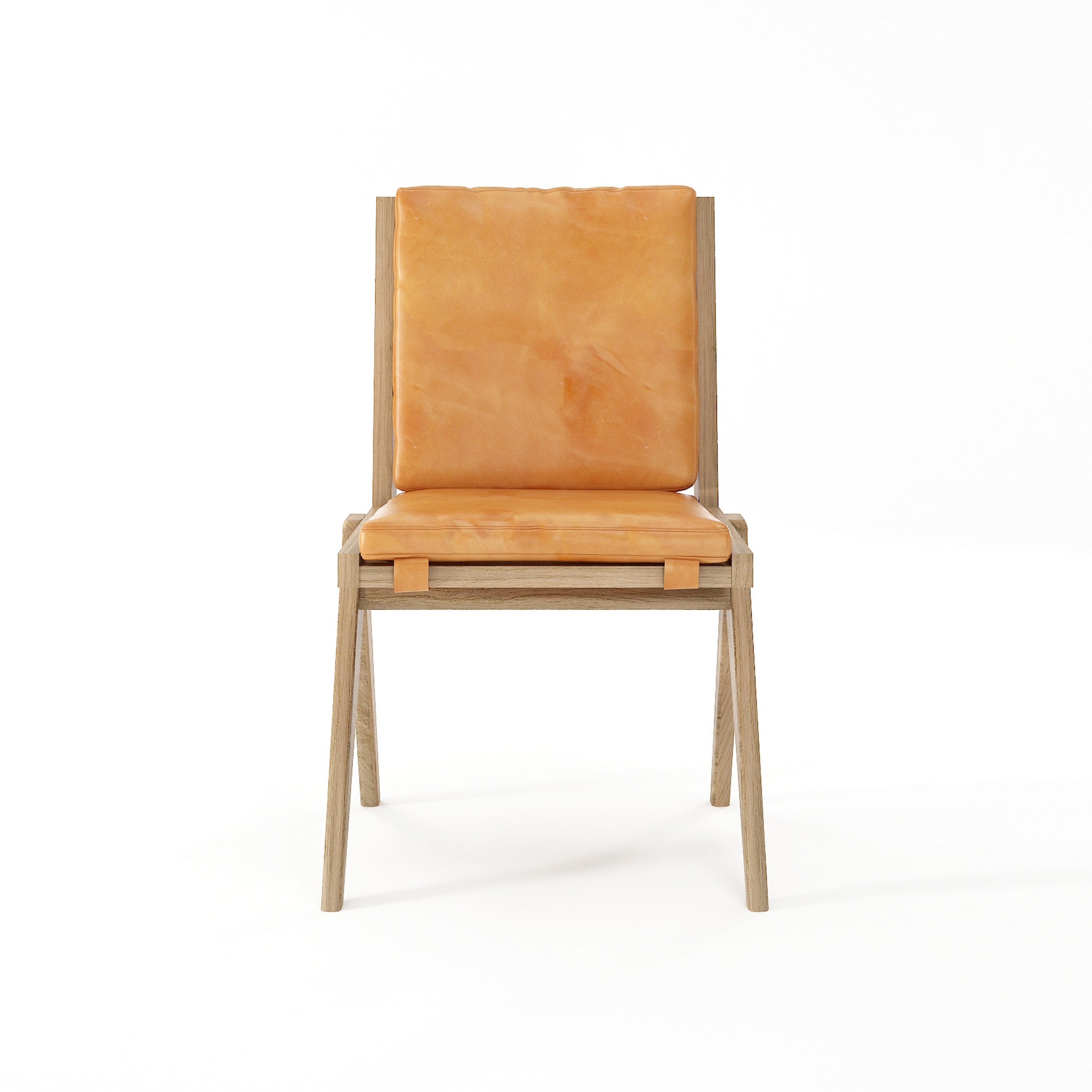 Tribute CHAIR with LEATHER Tan Cognac