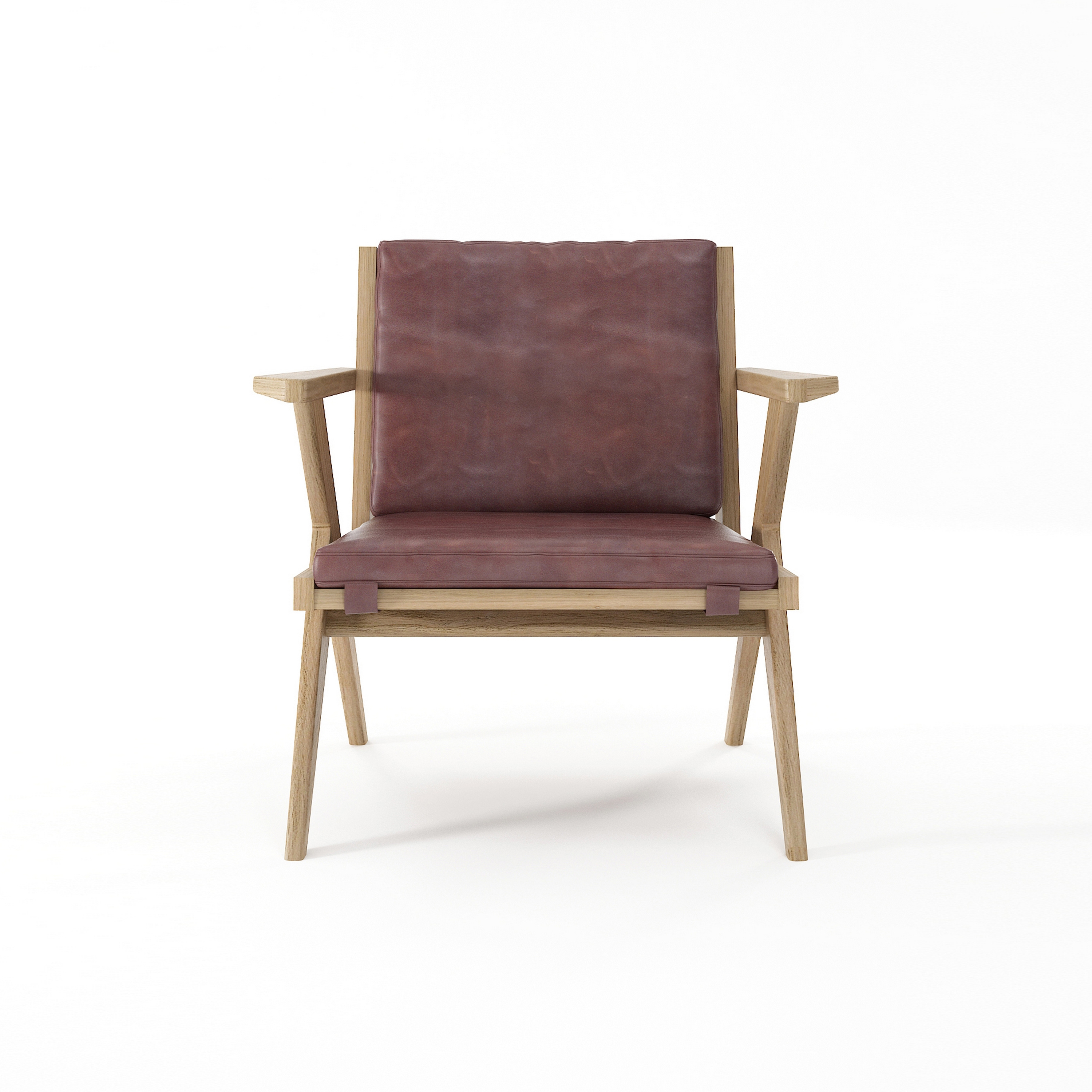 Tribute EASY CHAIR with LEATHER Dark Brownie