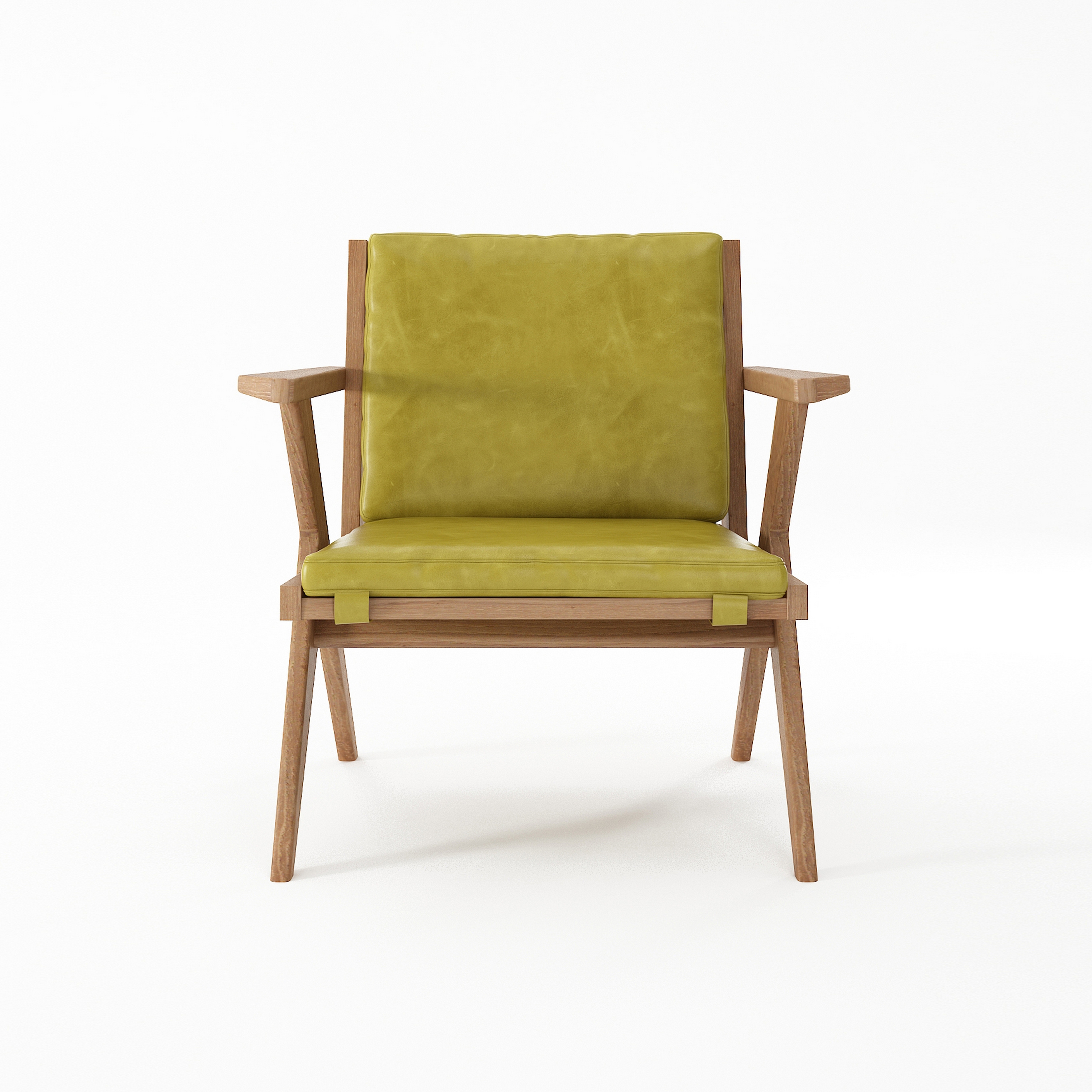 Vertoon produk Tribute EASY CHAIR with LEATHER Olive Green van vervaardiger Karpenter