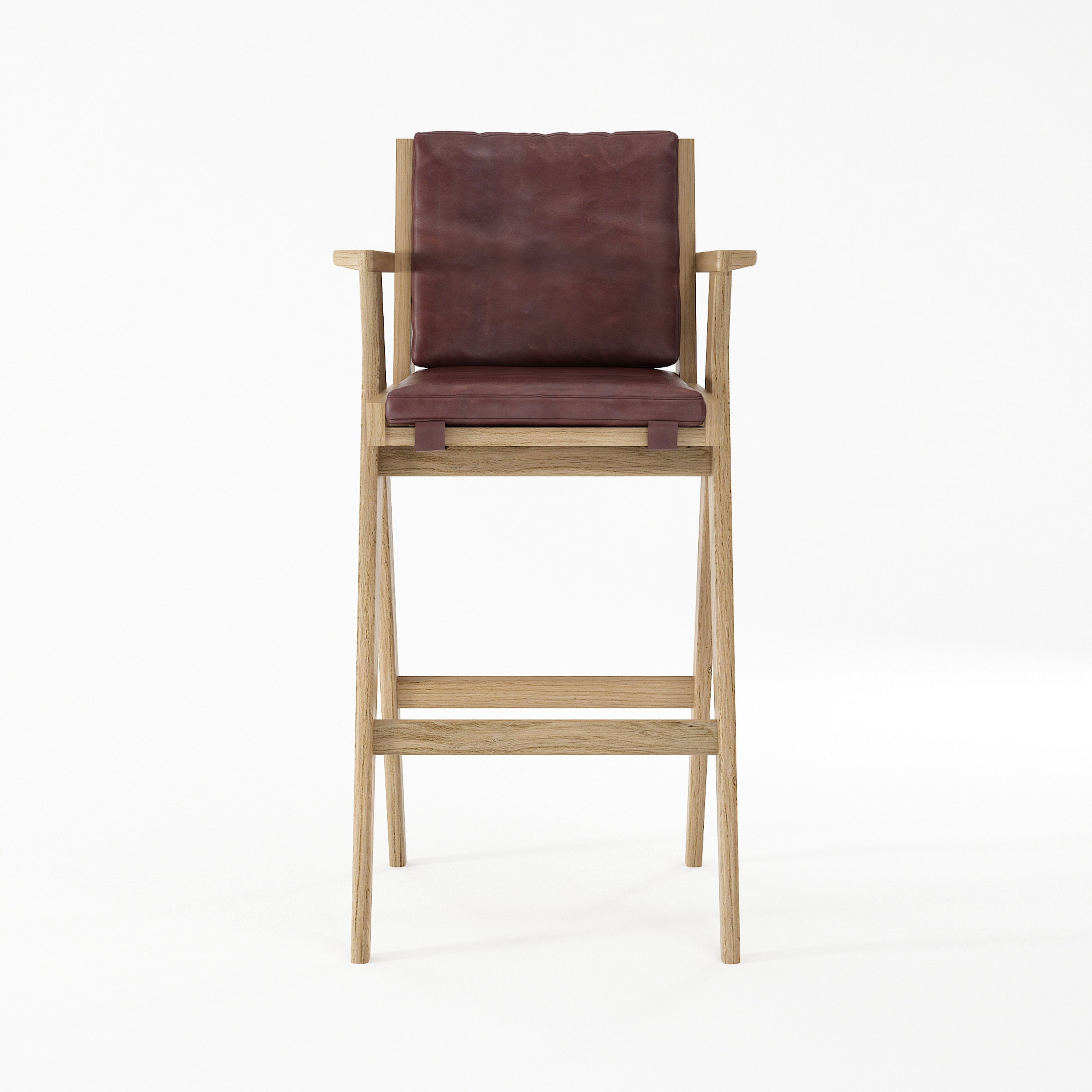 Vertoon produk Tribute BARSTOOL with LEATHER Dark Brownie van vervaardiger Karpenter