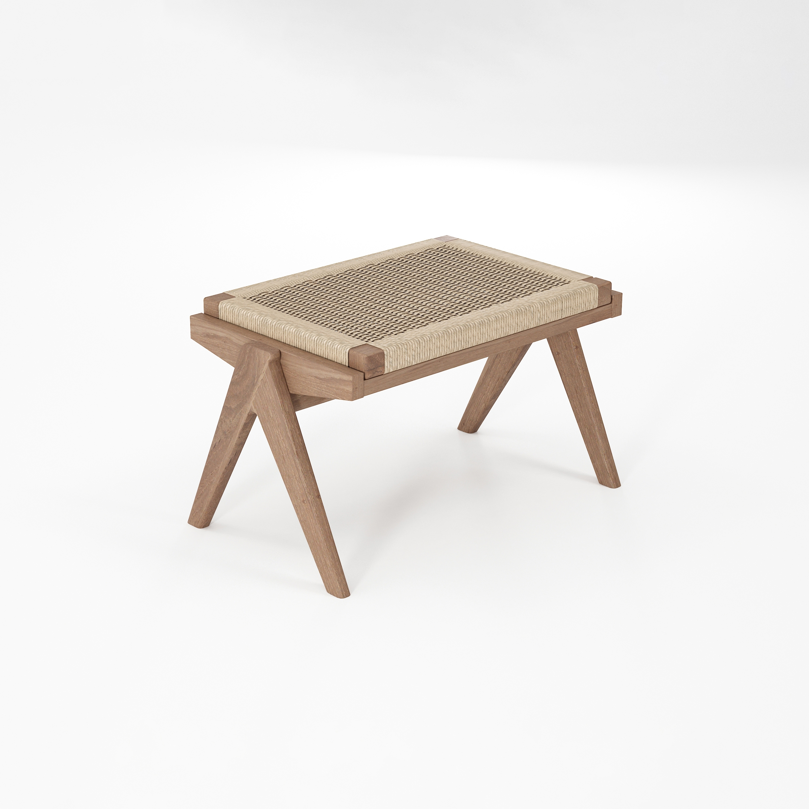 Vertoon produk Tribute OTTOMAN with WOVEN DANISH PAPER CORD van vervaardiger Karpenter