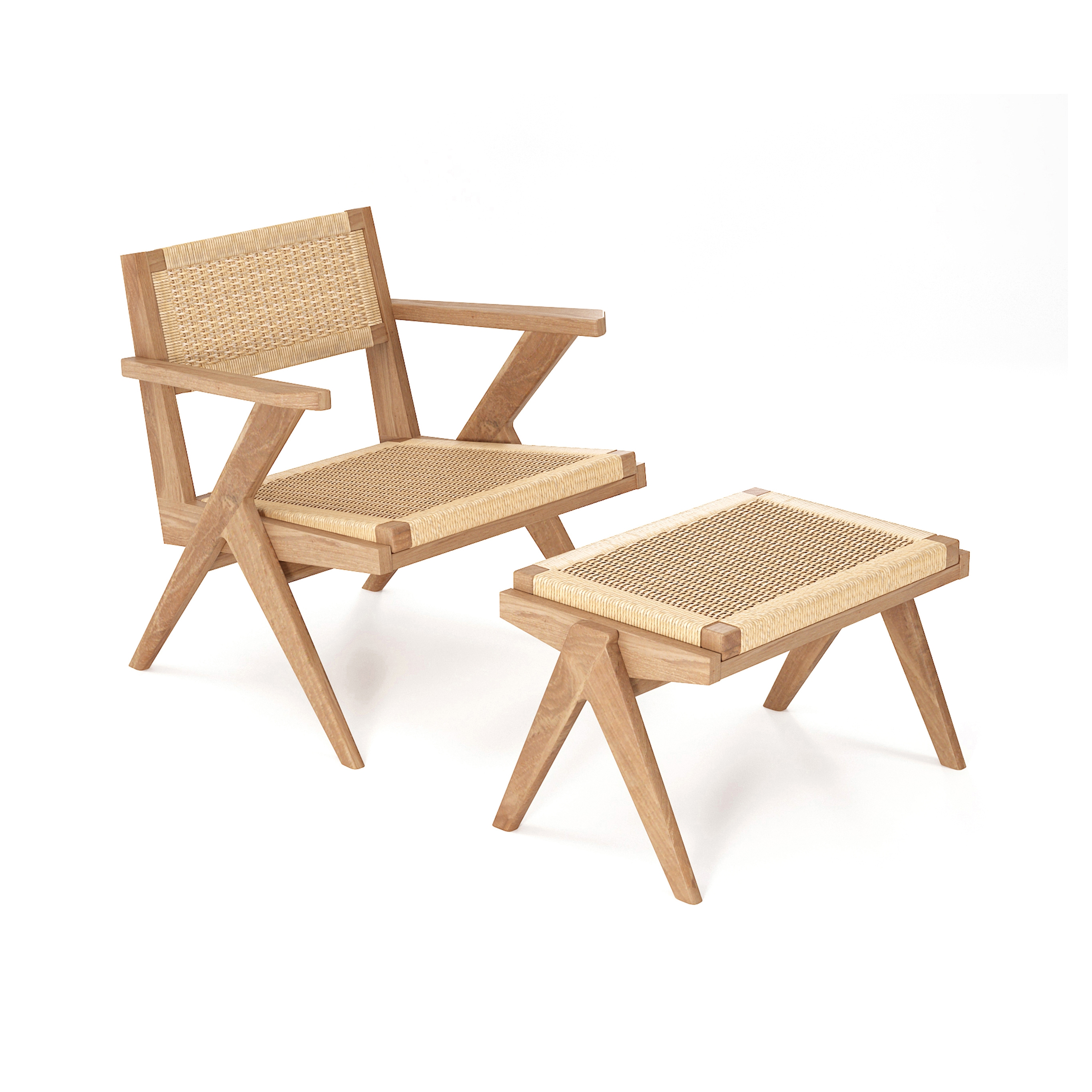 Produkt Tribute EASY CHAIR with WOVEN DANISH PAPER CORD w OTTOMAN des Herstellers Karpenter anzeigen