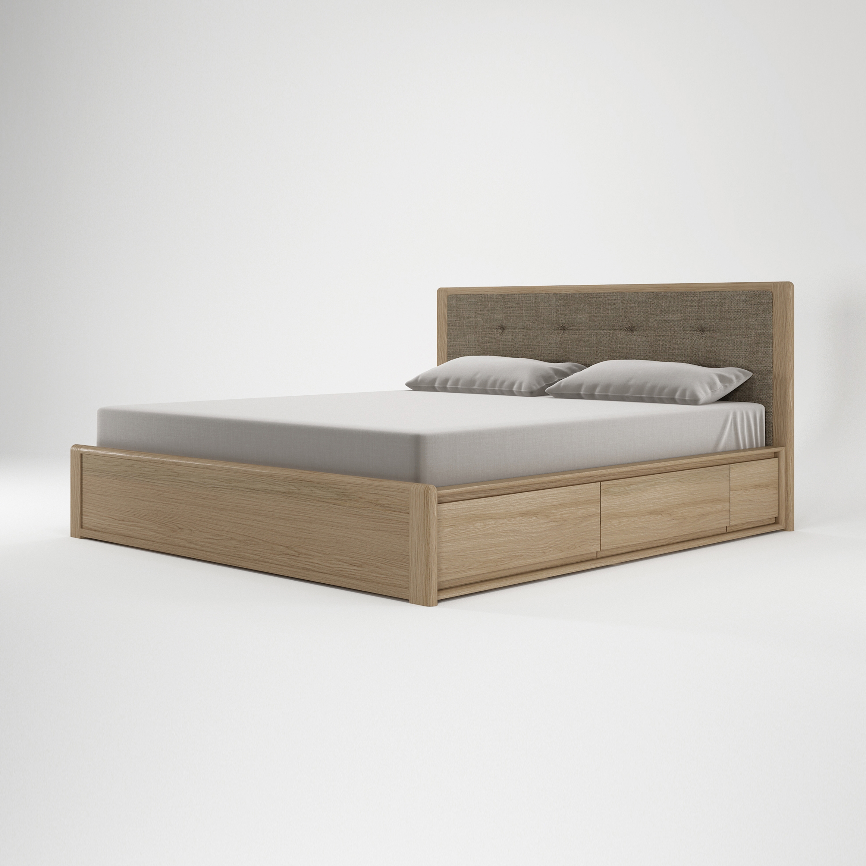 Mostrar el producto Circa17 EUROPEAN KING SIZE BED 
FABRIC HEADBOARD del fabricante Karpenter