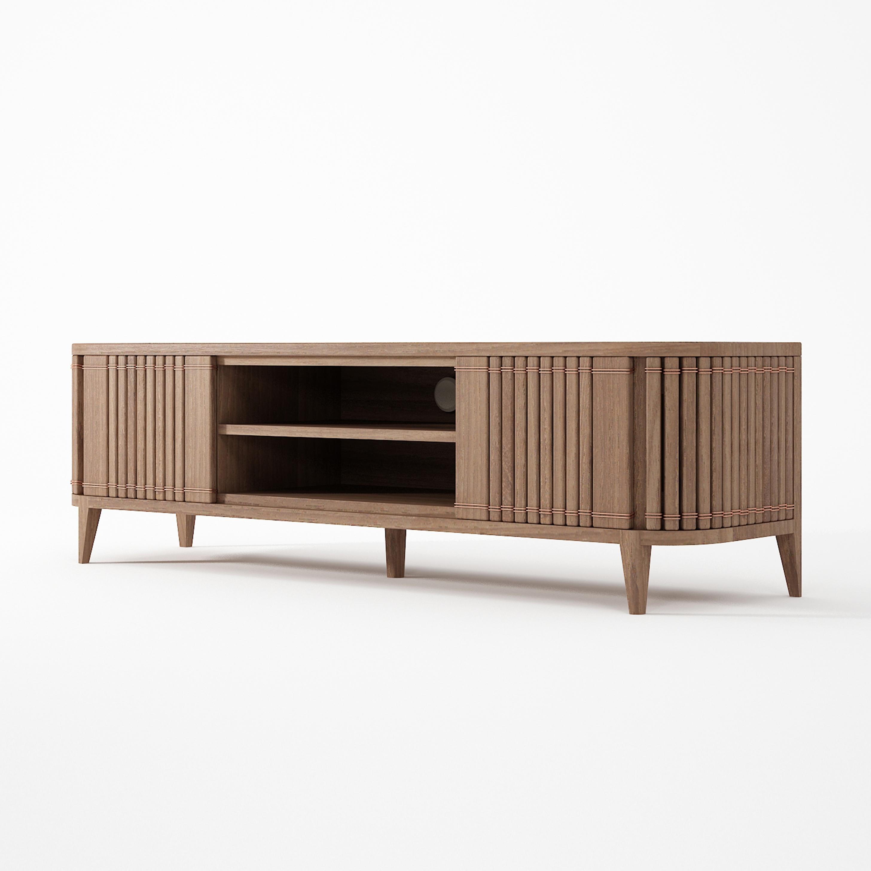 Vertoon produk Koppar MEDIA CABINET WITH 2 DOORS AND REMOVABLE SHEL van vervaardiger Karpenter