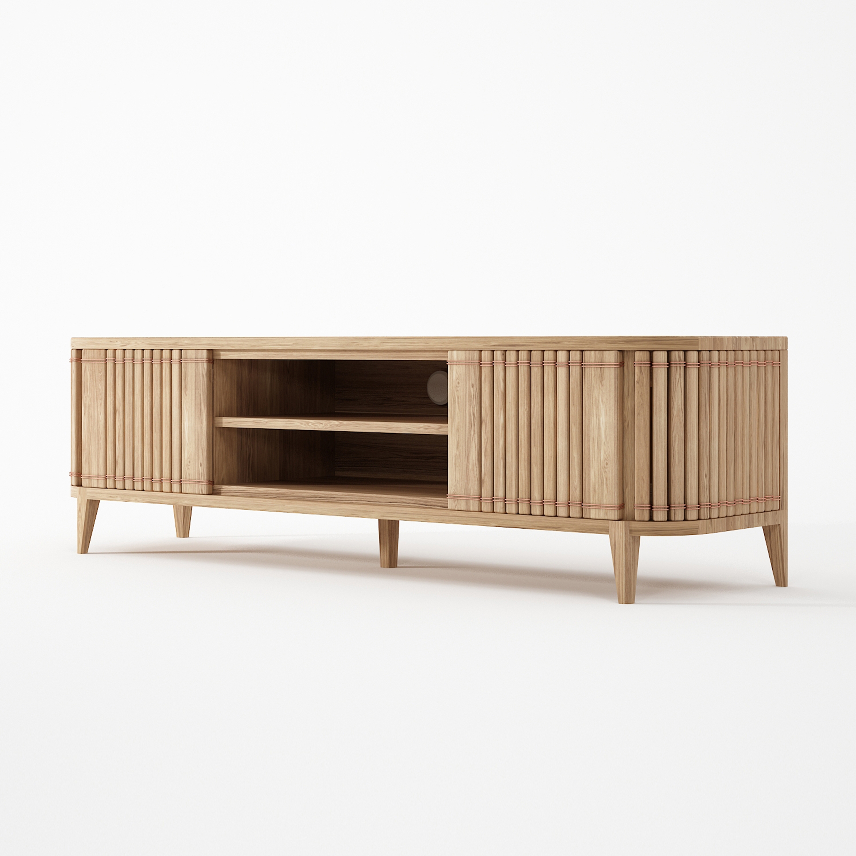 Vertoon produk Koppar MEDIA CABINET WITH 2 DOORS AND REMOVABLE SHEL van vervaardiger Karpenter