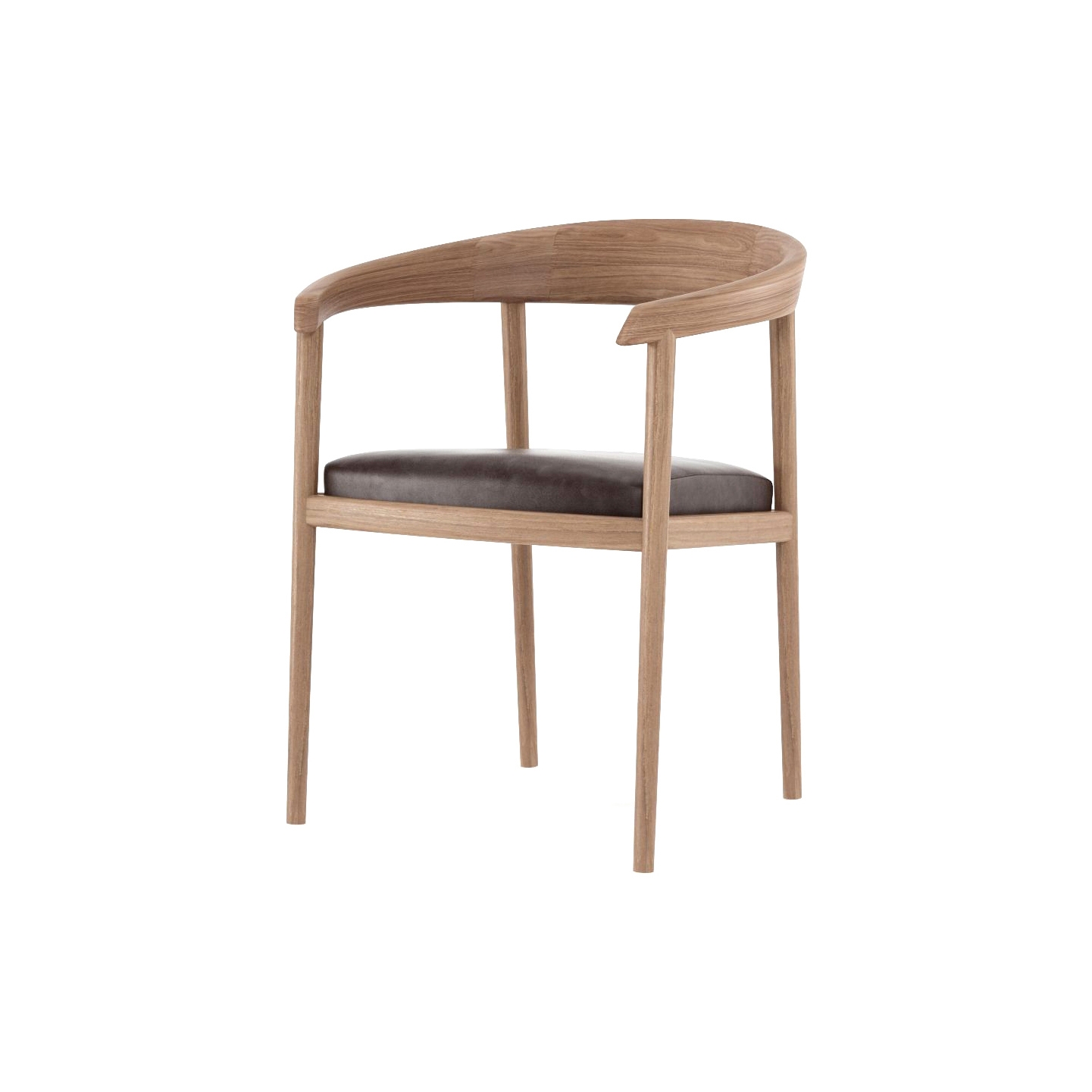 Vertoon produk Chillax ARMCHAIR w/ LEATHER (Dark Brownie) van vervaardiger Karpenter