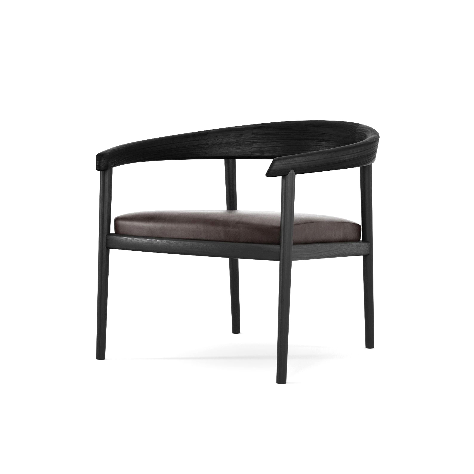 Chillax EASY CHAIR w/ LEATHER (Dark Brownie)