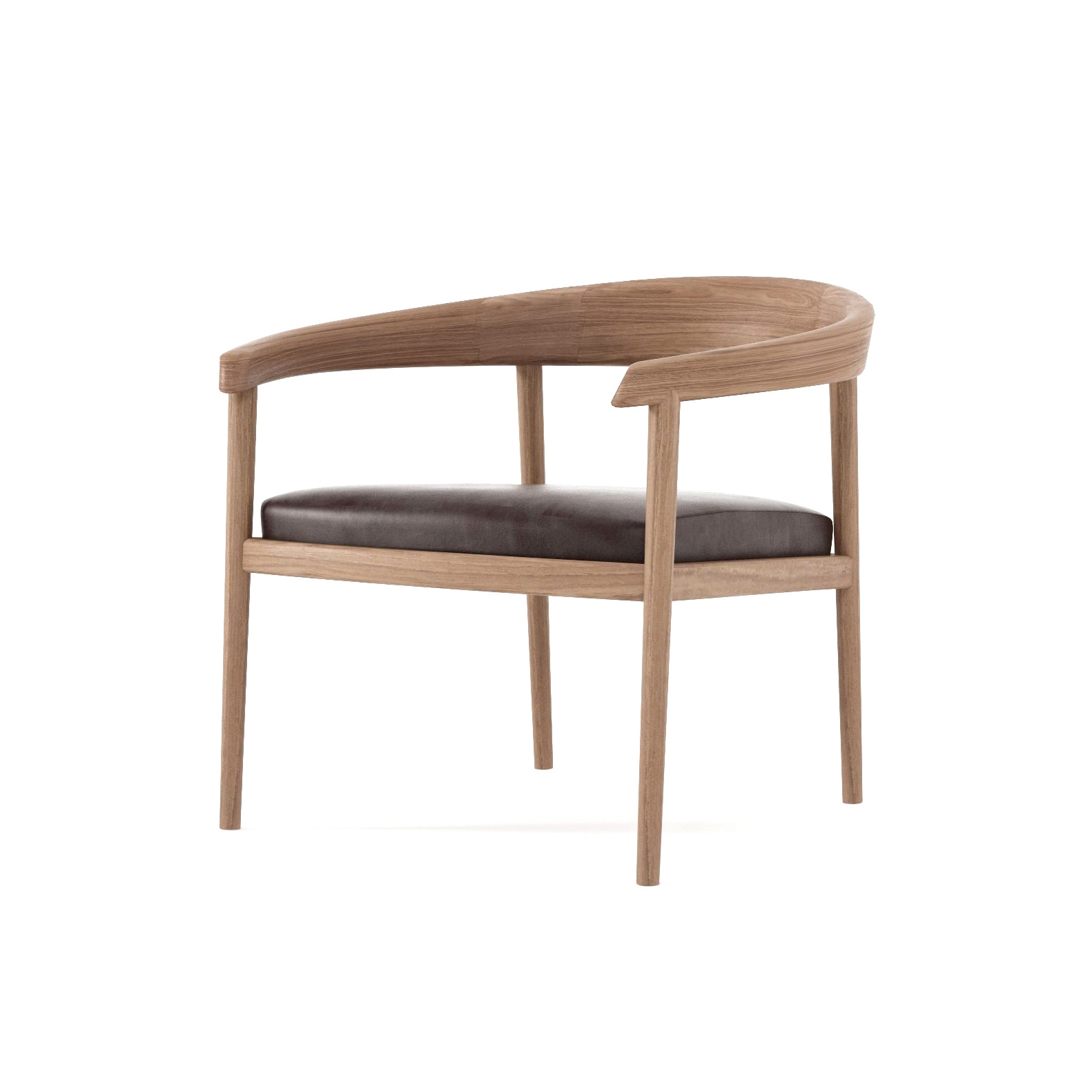 Chillax EASY CHAIR w/ LEATHER (Dark Brownie)