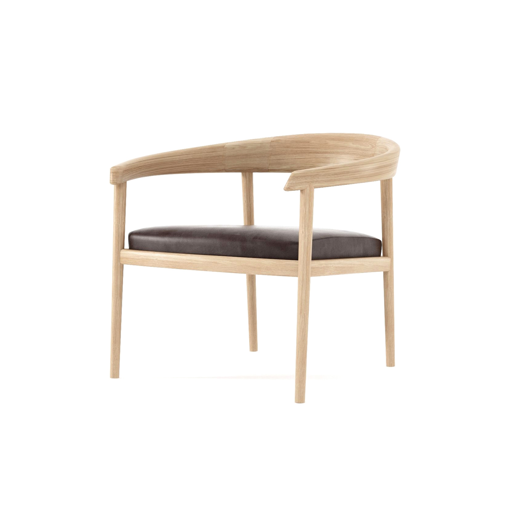 Chillax EASY CHAIR w/ LEATHER (Dark Brownie)
